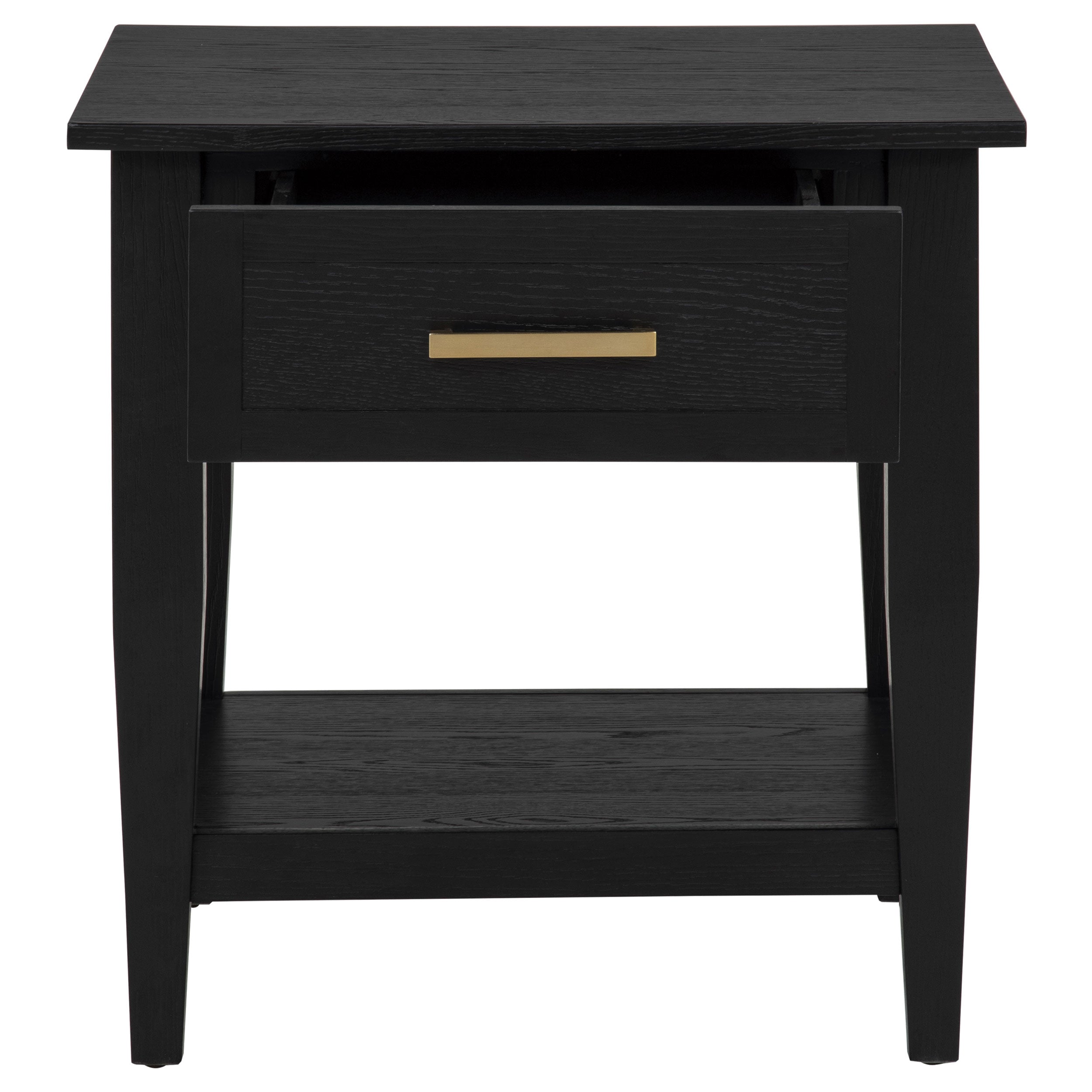 Lindenton 1-drawer Wood Occasional Side End Table Black