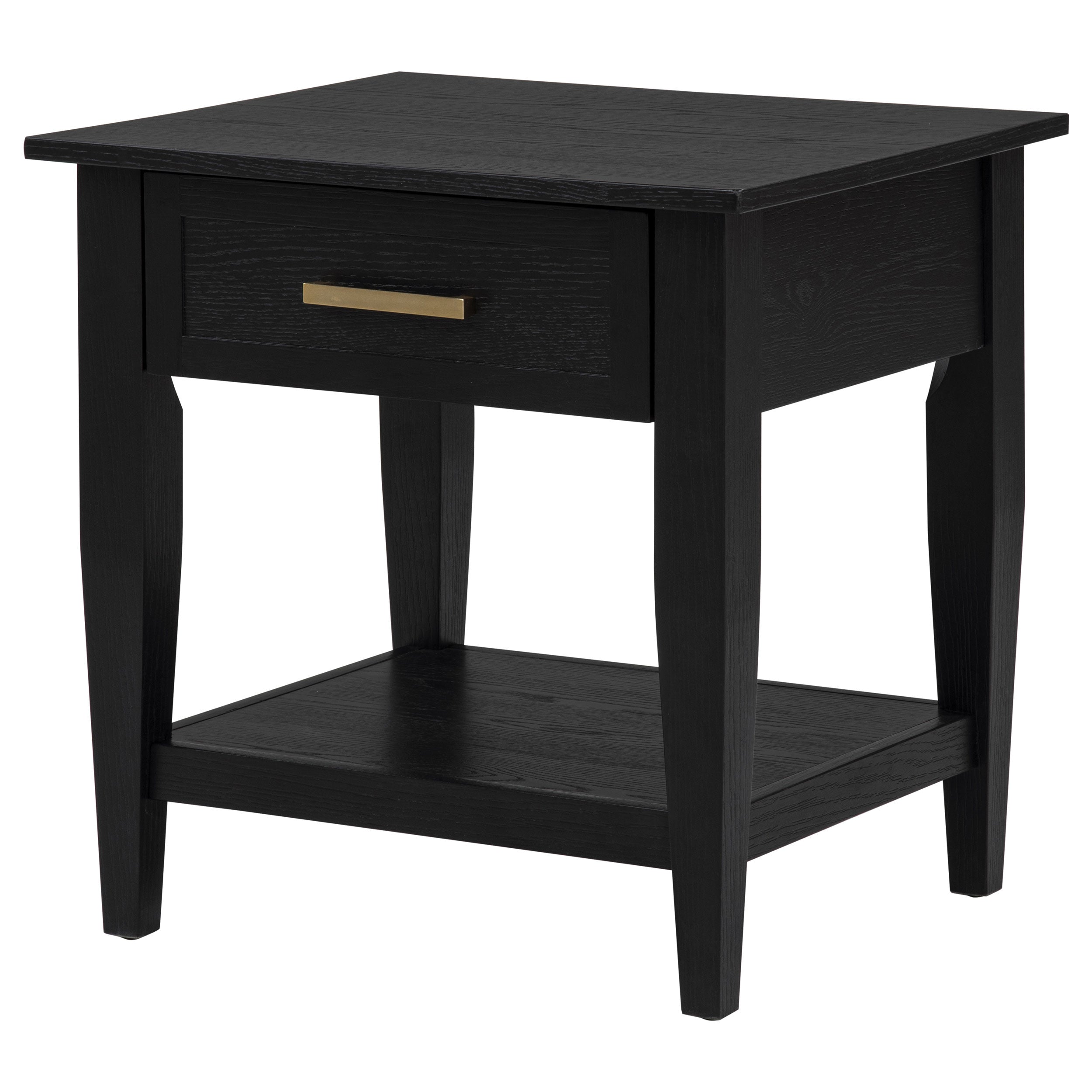 Lindenton 1-drawer Wood Occasional Side End Table Black