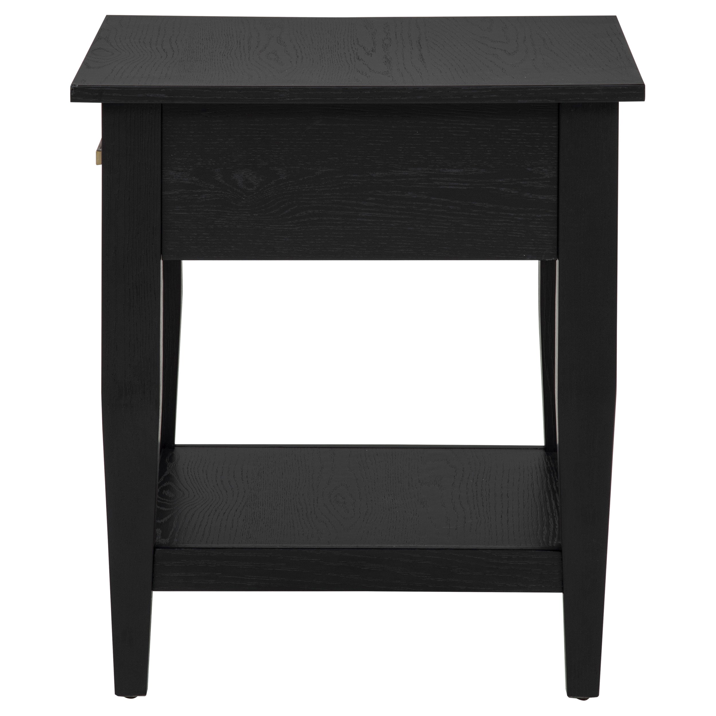 Lindenton 1-drawer Wood Occasional Side End Table Black