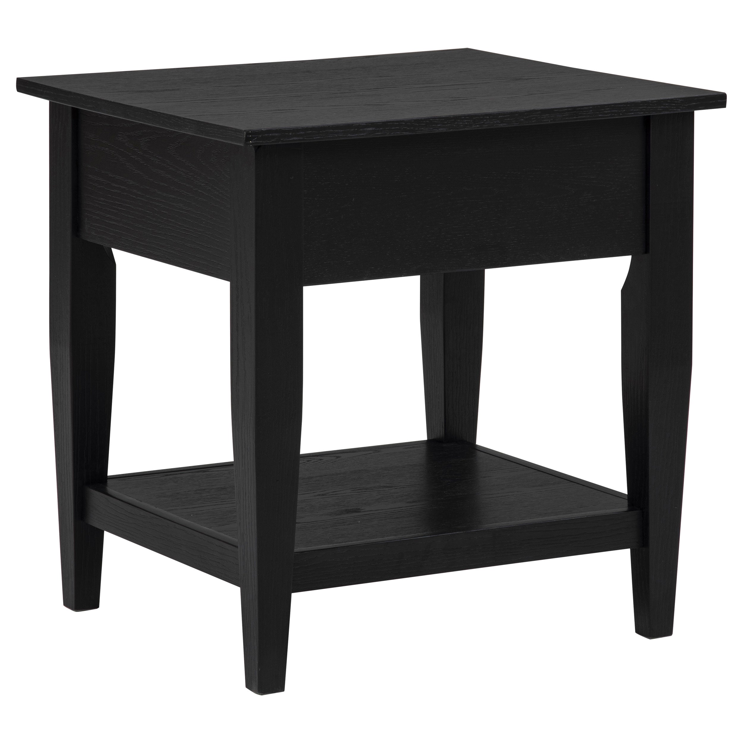 Lindenton 1-drawer Wood Occasional Side End Table Black