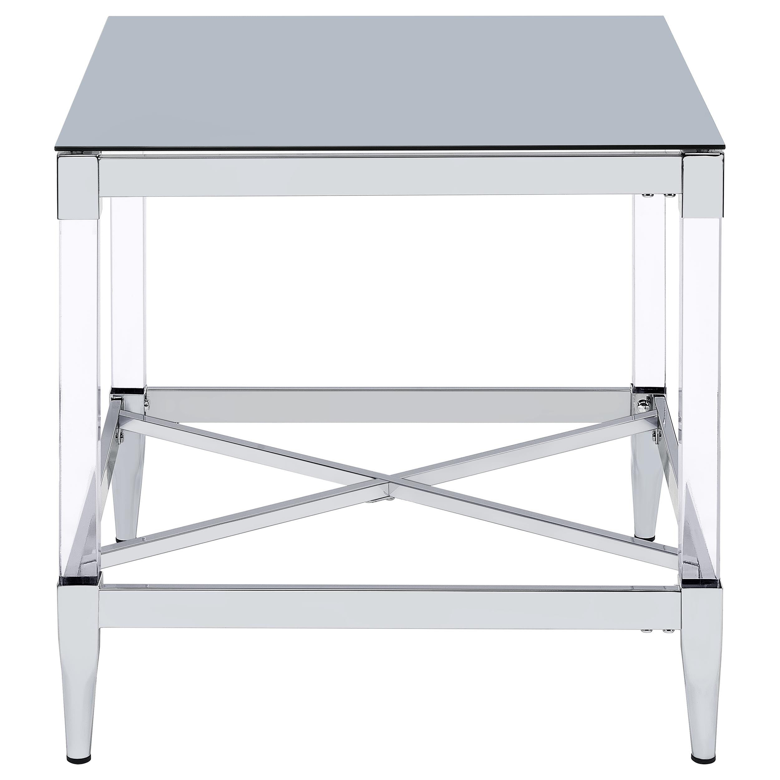 Lindley 2-piece Square Coffee and End Table Set Chrome