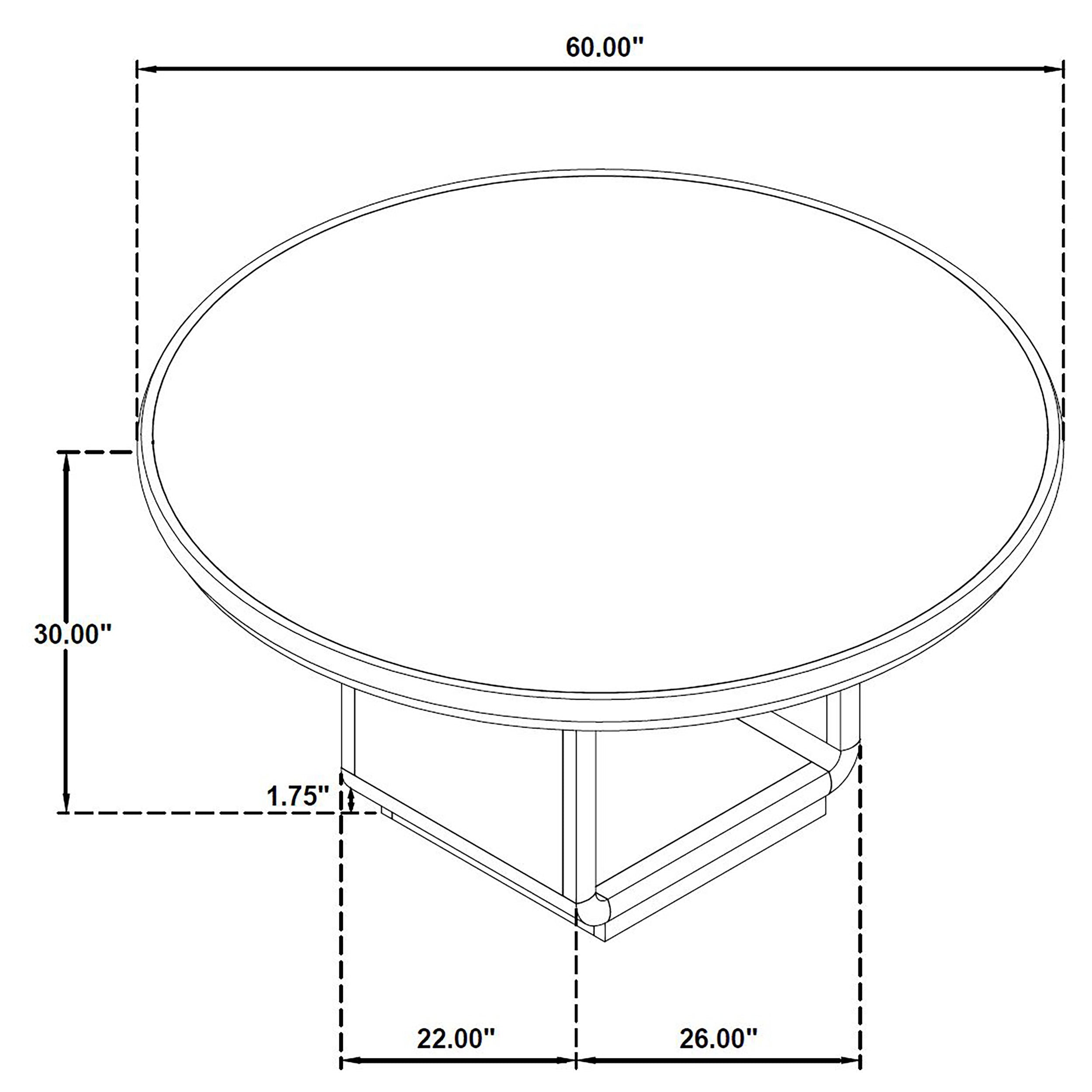 Luna 7-Piece Round Dining Set – Burnished Black Pedestal Table with Cream Upholstered Arm Chairs
