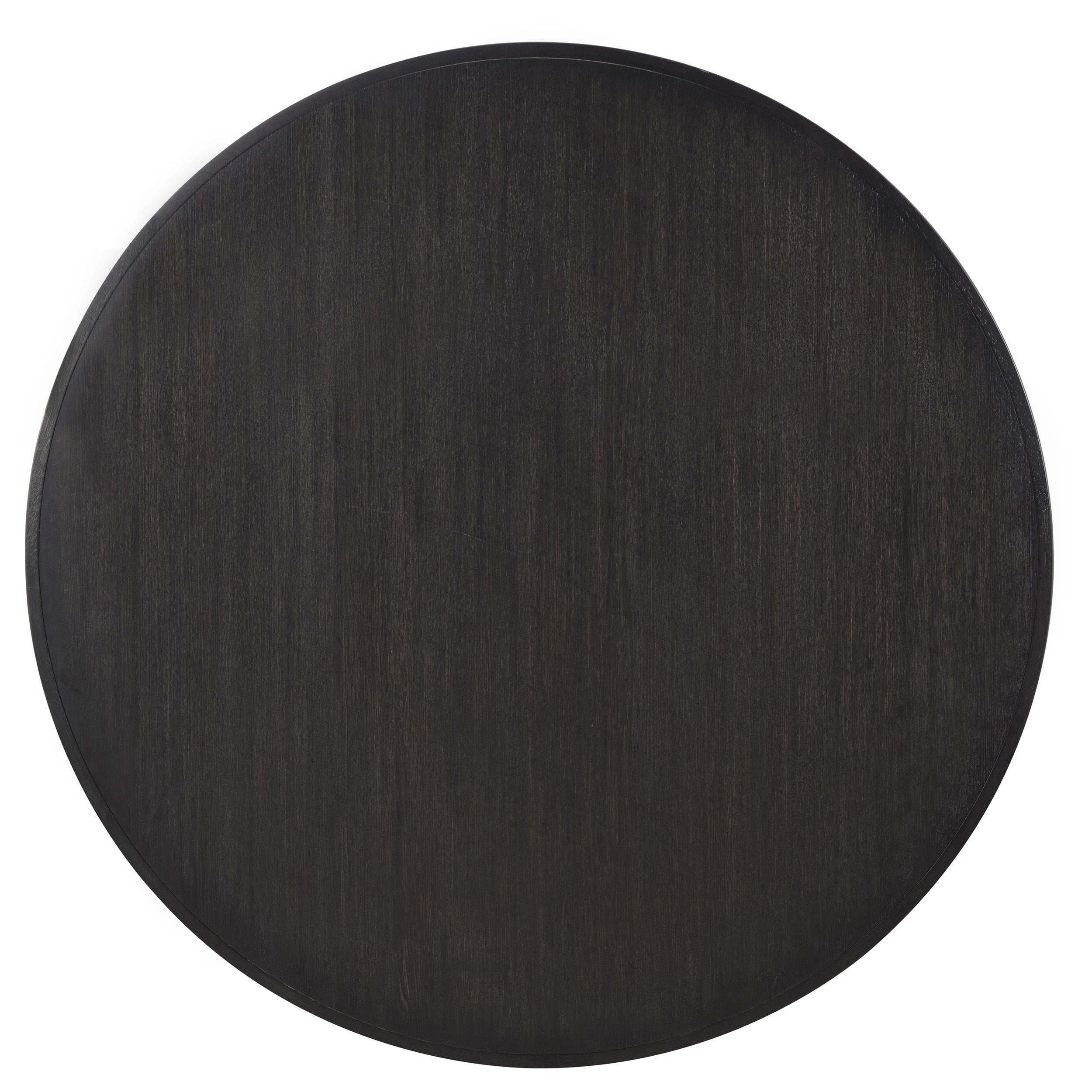 Luna 7-Piece Round Dining Set – Burnished Black Pedestal Table with Cream Upholstered Arm Chairs