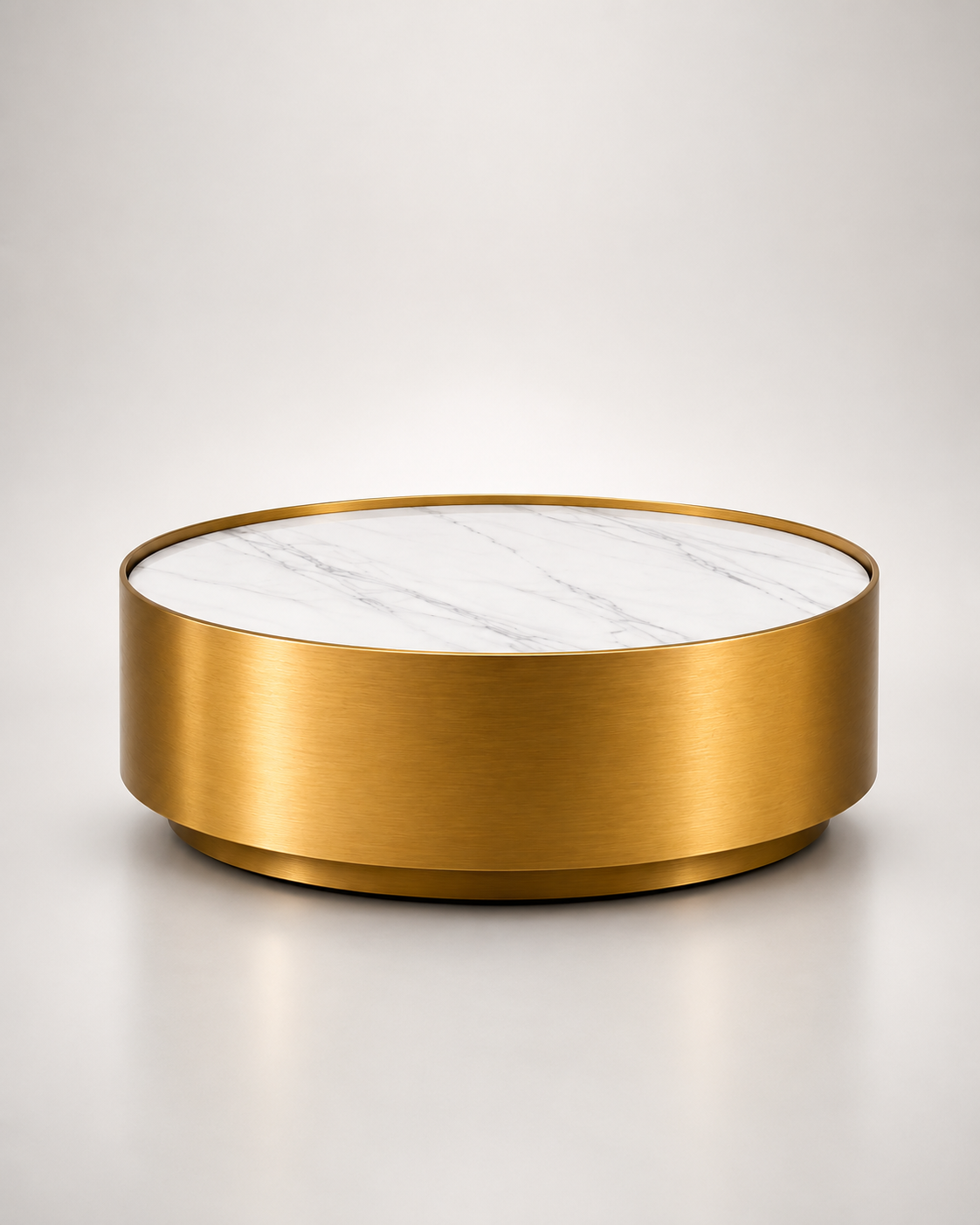 Luxe Gold Marble & Steel Coffee Table