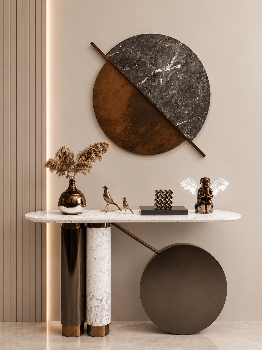 Luxe Marble Console Table