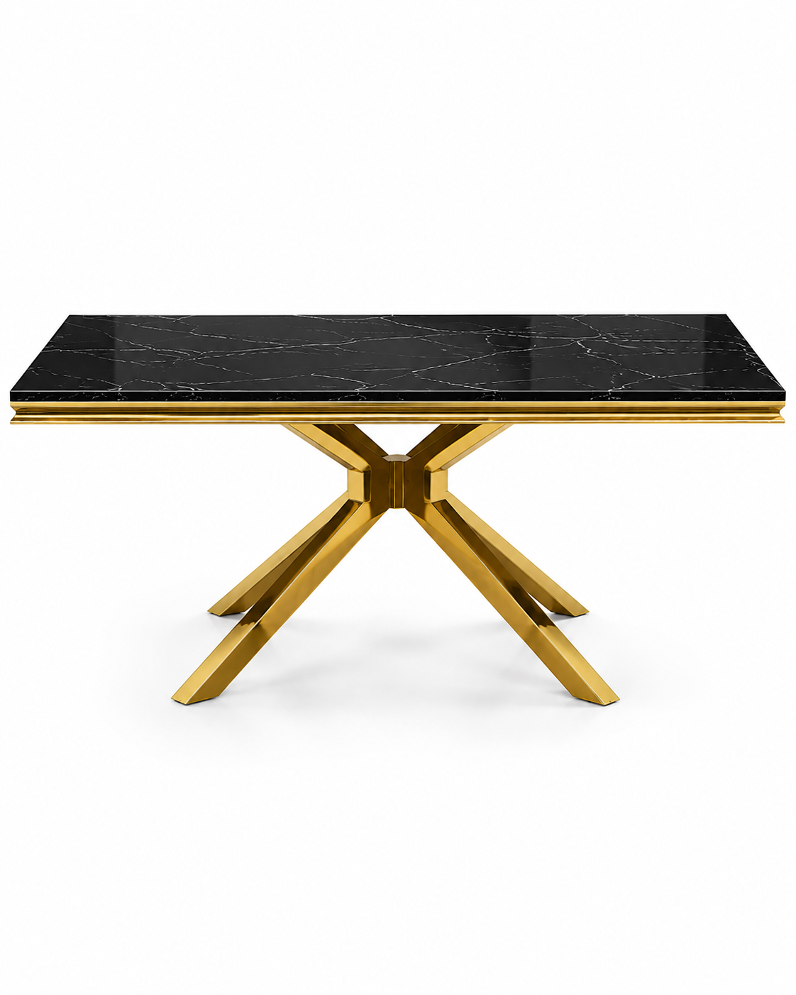 Luxora Marble & Steel Dining Table
