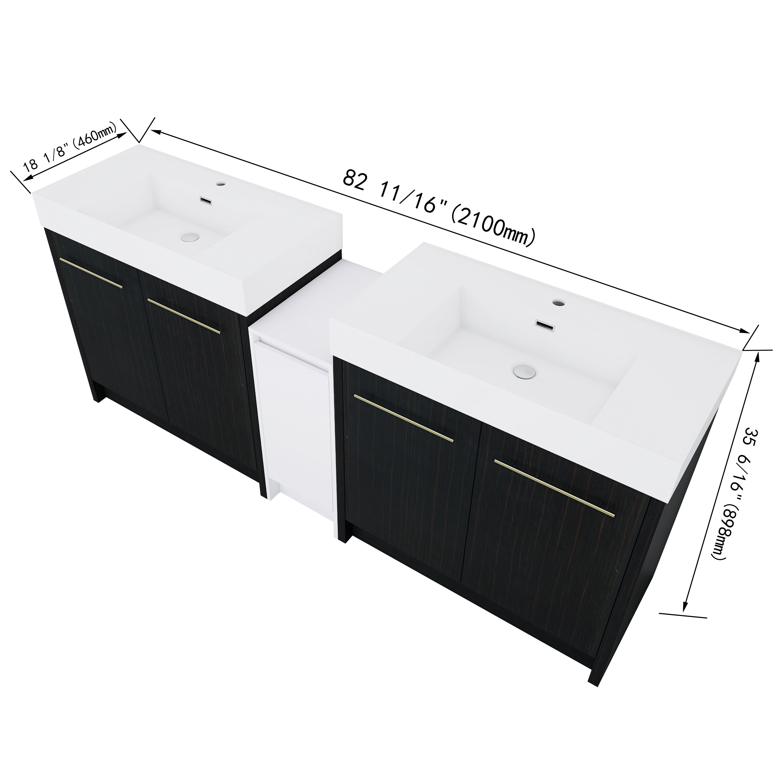 Luxury Bathroom Vanity Collection – Double Sink Cabinet in Modern Style