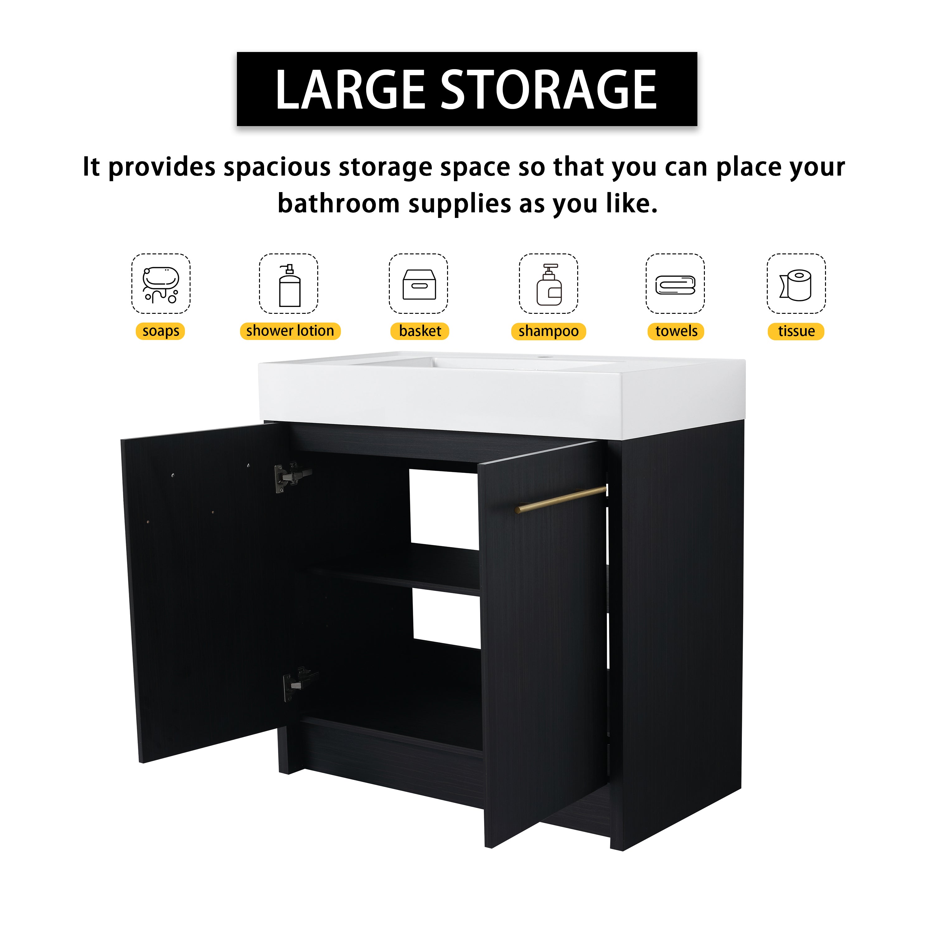 Luxury Bathroom Vanity Collection – Double Sink Cabinet in Modern Style