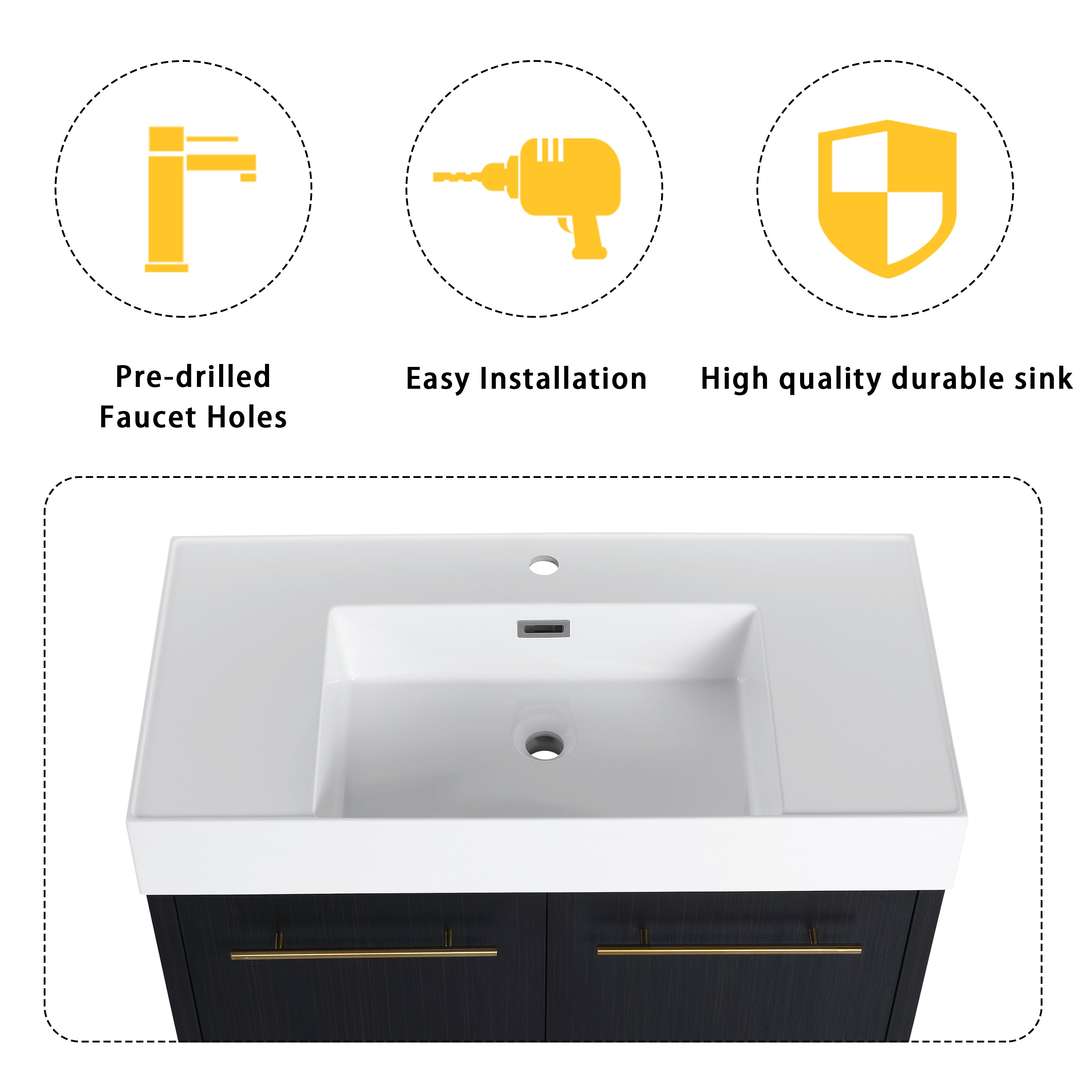 Luxury Bathroom Vanity Collection – Double Sink Cabinet in Modern Style
