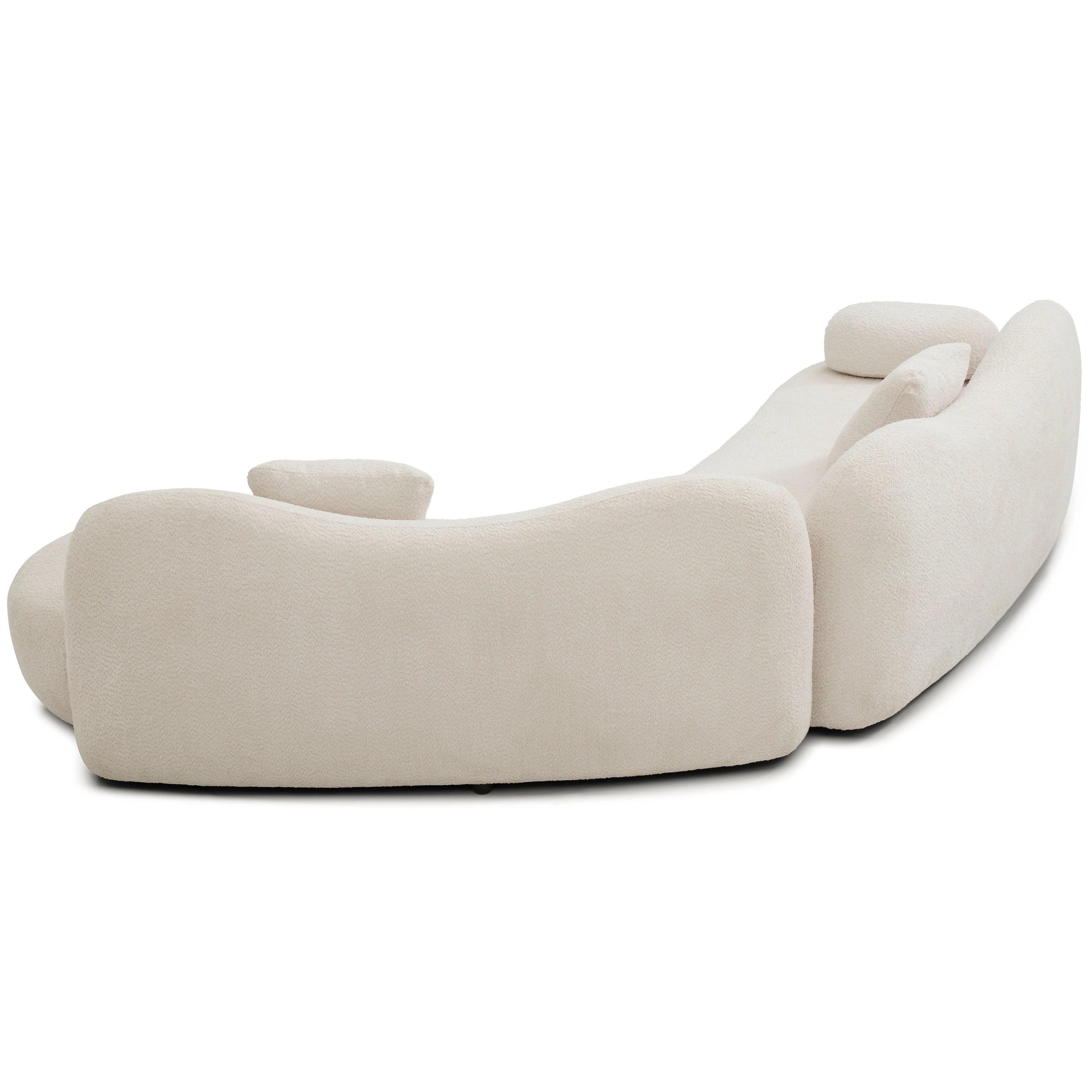 Luxury Crescent Bouclé Sofa