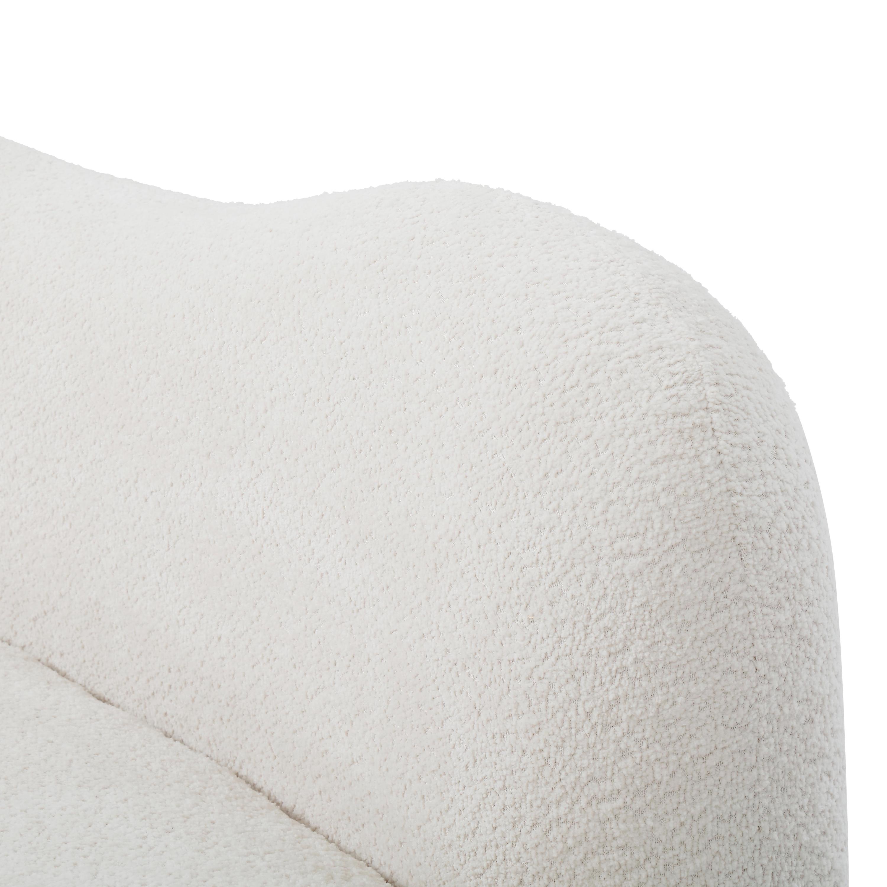 Luxury Crescent Bouclé Sofa