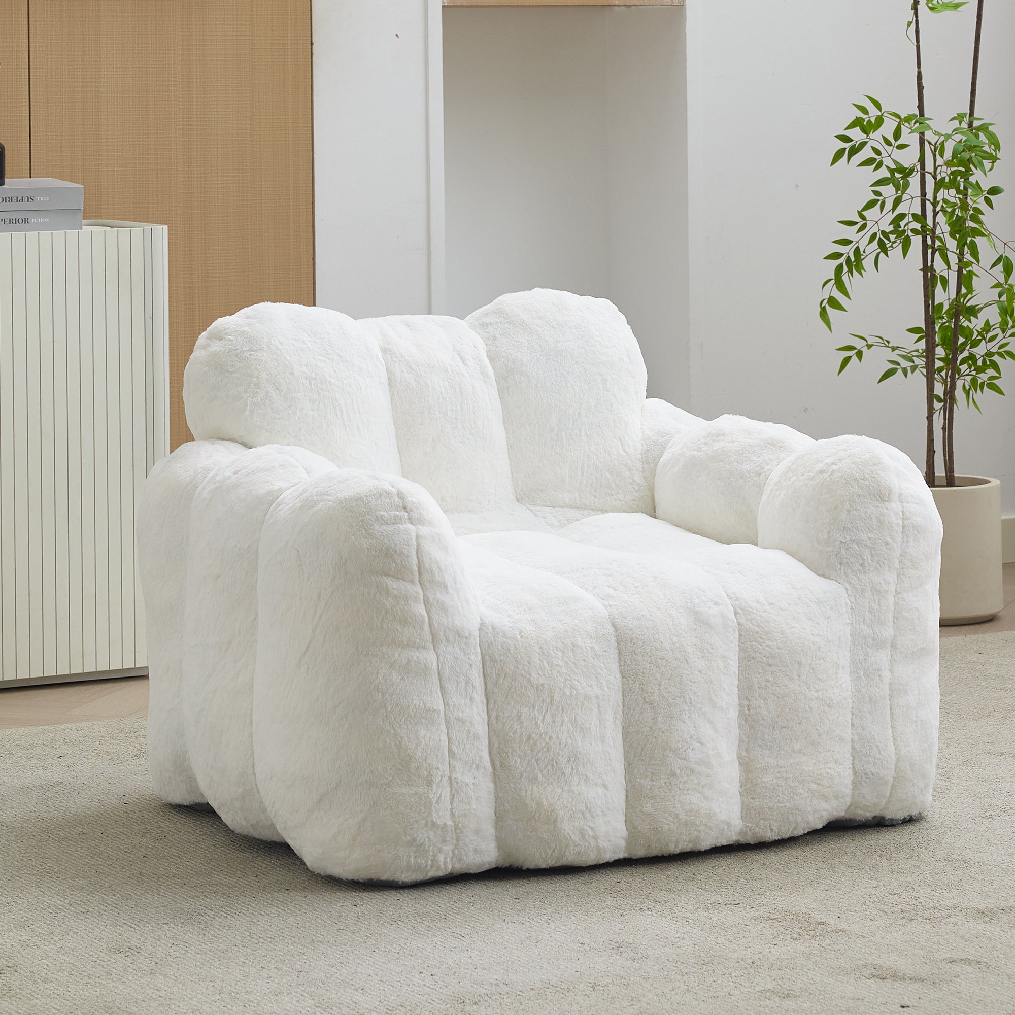 Luxury Faux Fur Bean Bag Sofa Chair
