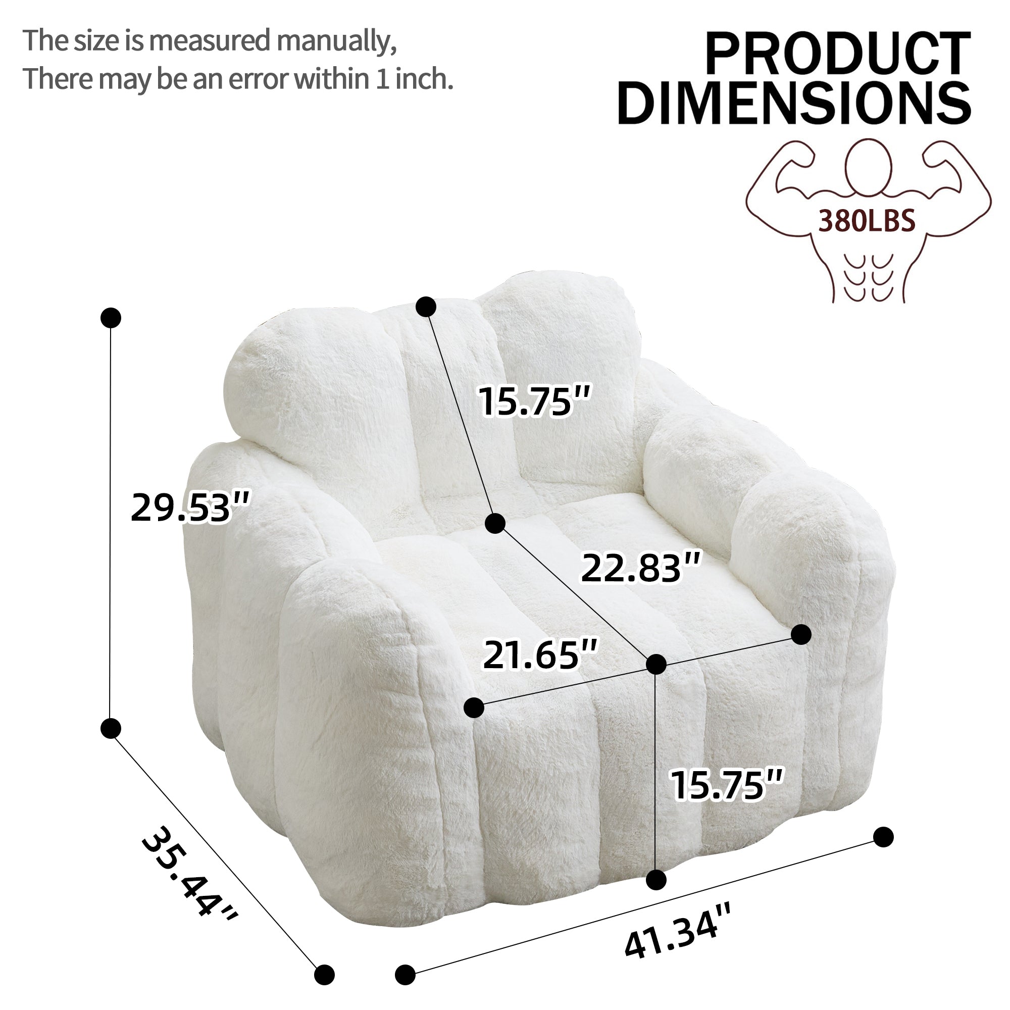 Luxury Faux Fur Bean Bag Sofa Chair