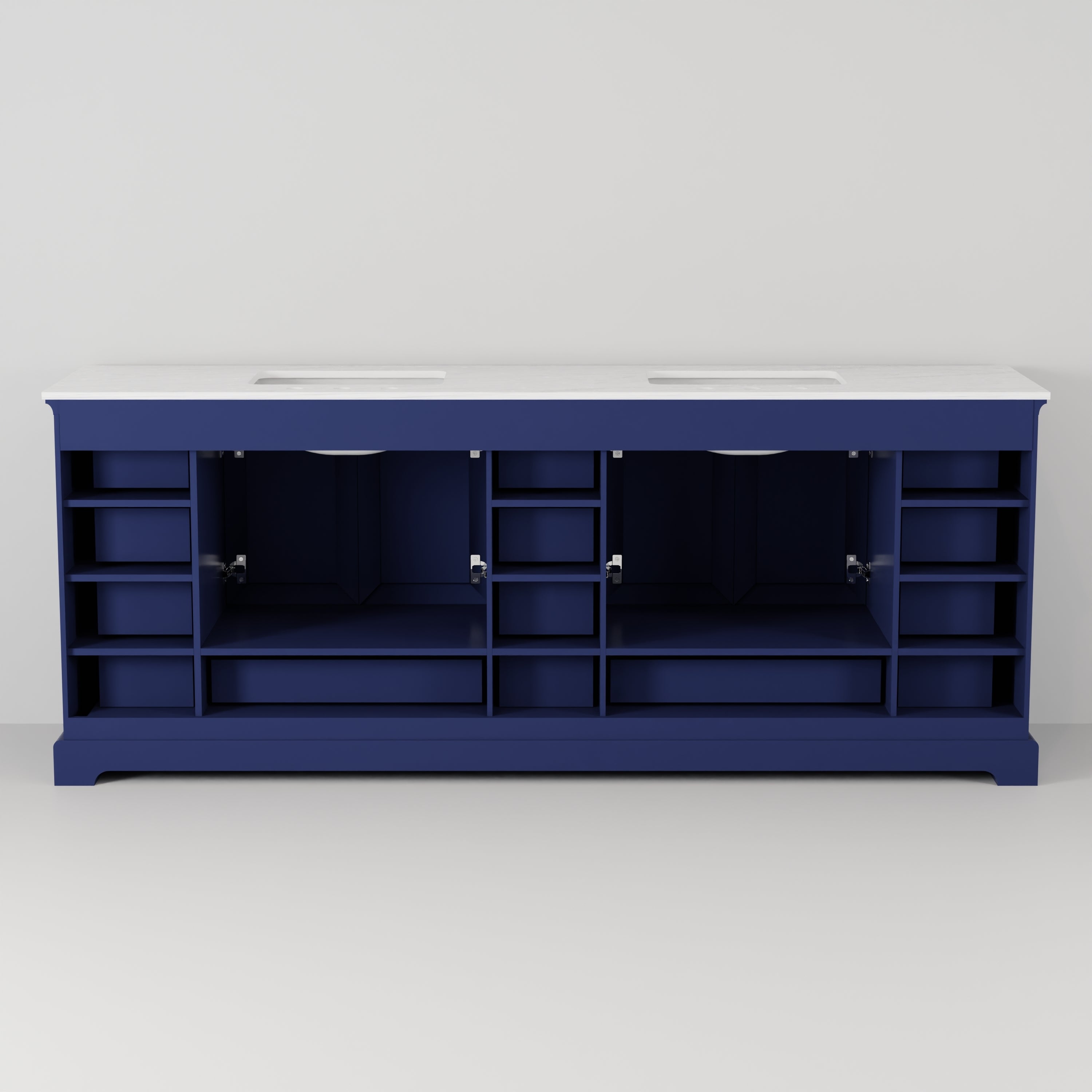 Luxury Marble Top Bathroom Vanity with Faucet – Navy Blue