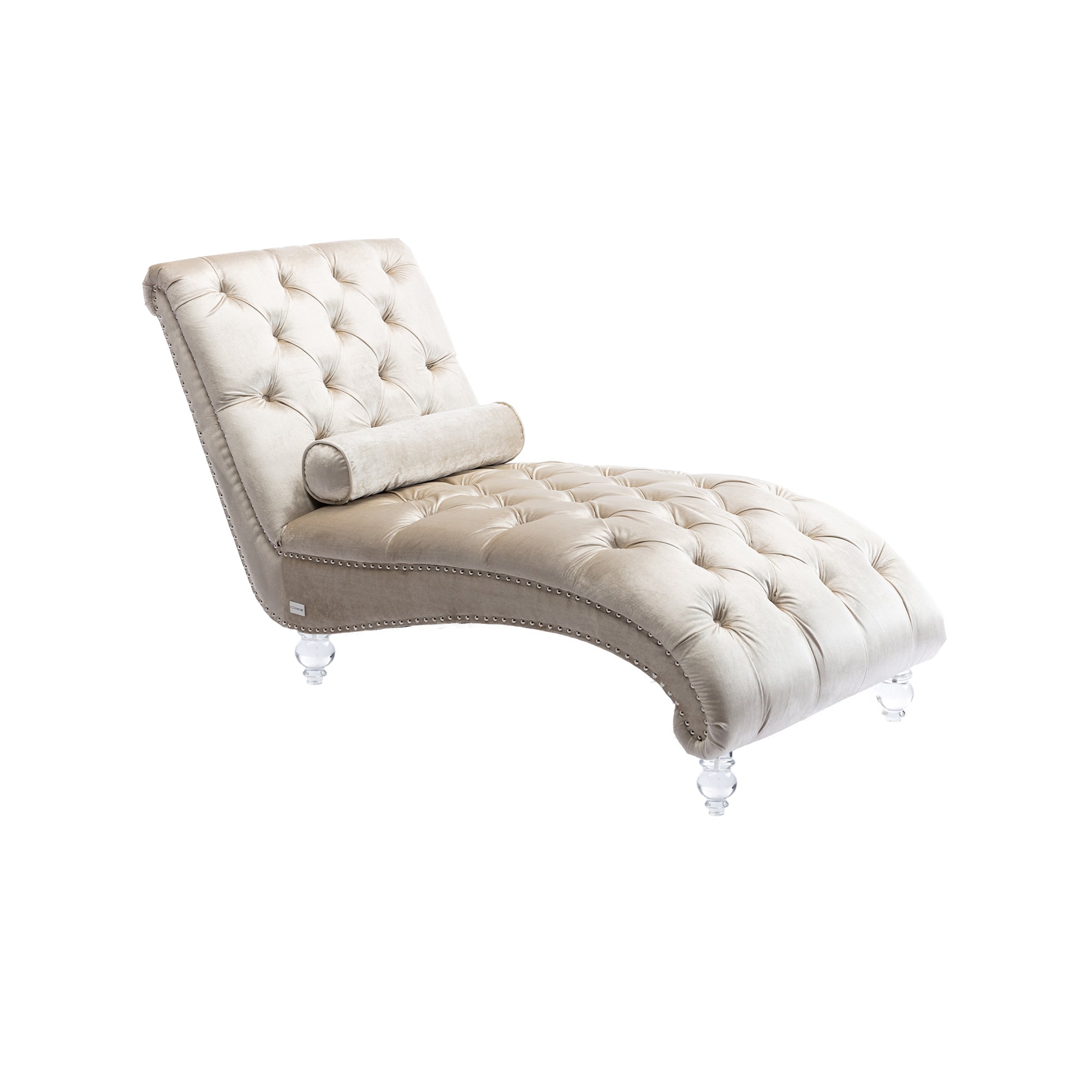 Luxury Tufted Velvet Daybed with Matching Accent Pillow
