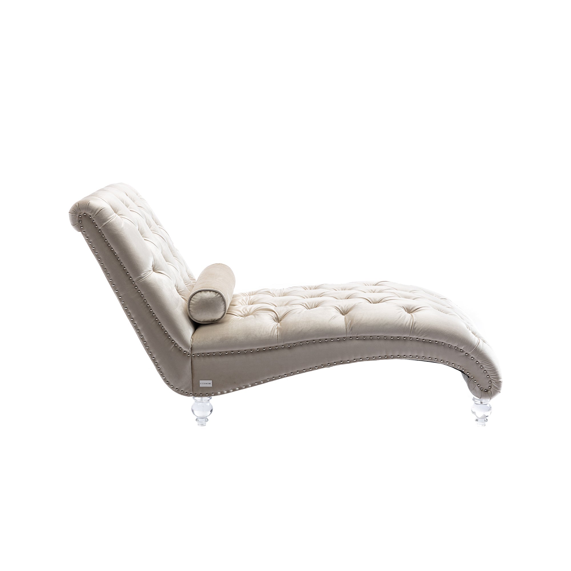 Luxury Tufted Velvet Daybed with Matching Accent Pillow