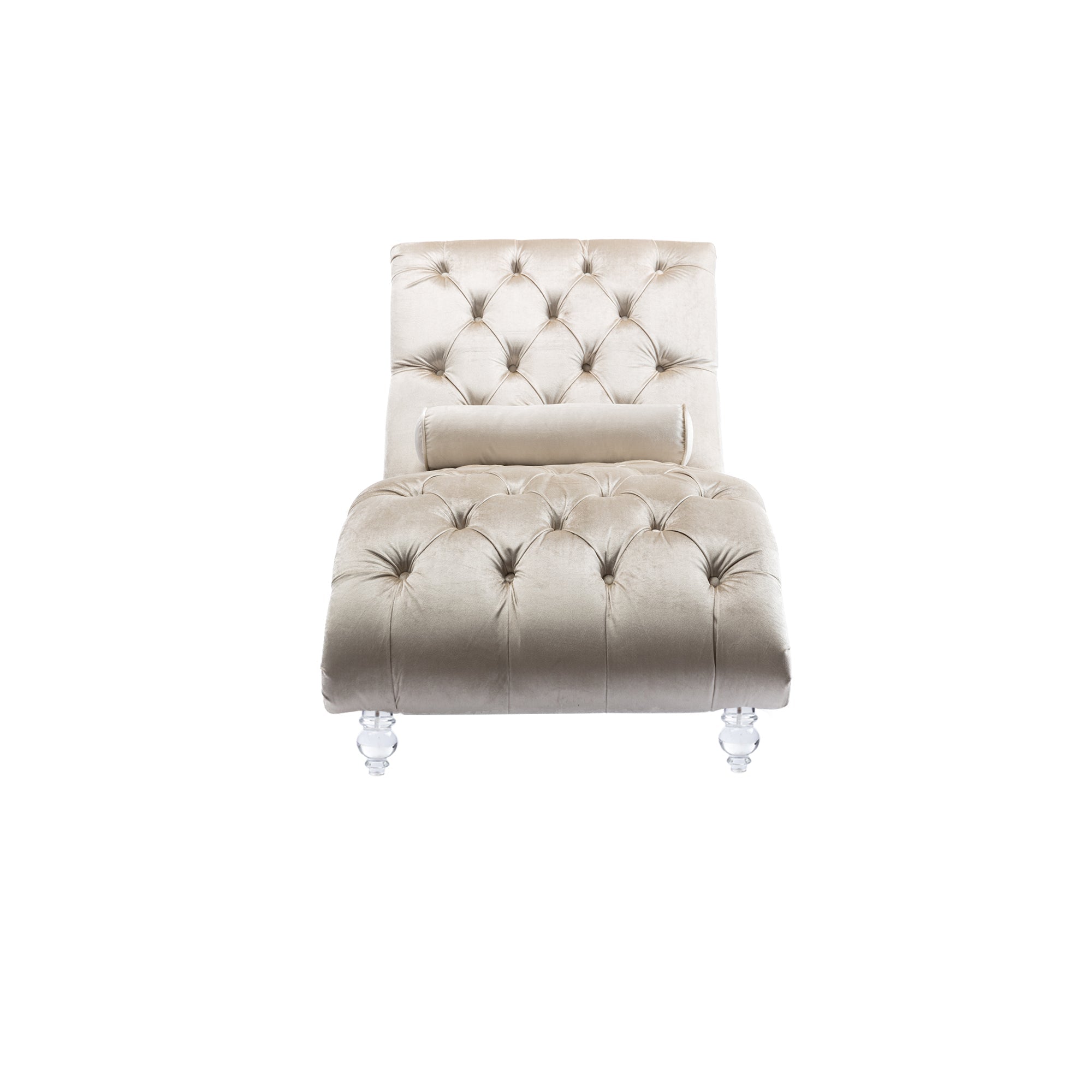 Luxury Tufted Velvet Daybed with Matching Accent Pillow
