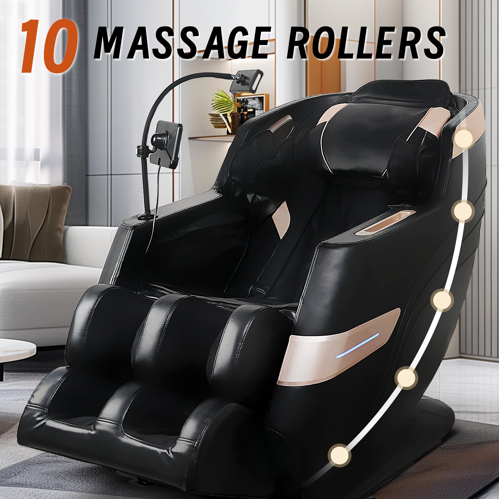 Luxury Zero Gravity Massage Chair with Bluetooth Connectivity & Full-Body Air Massage