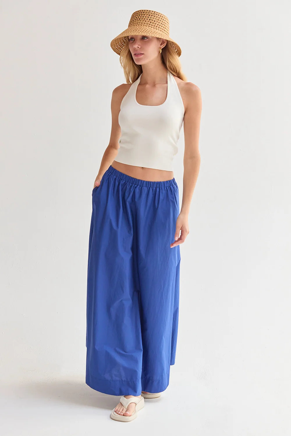 Margo Gathered Poplin Maxi Skirt