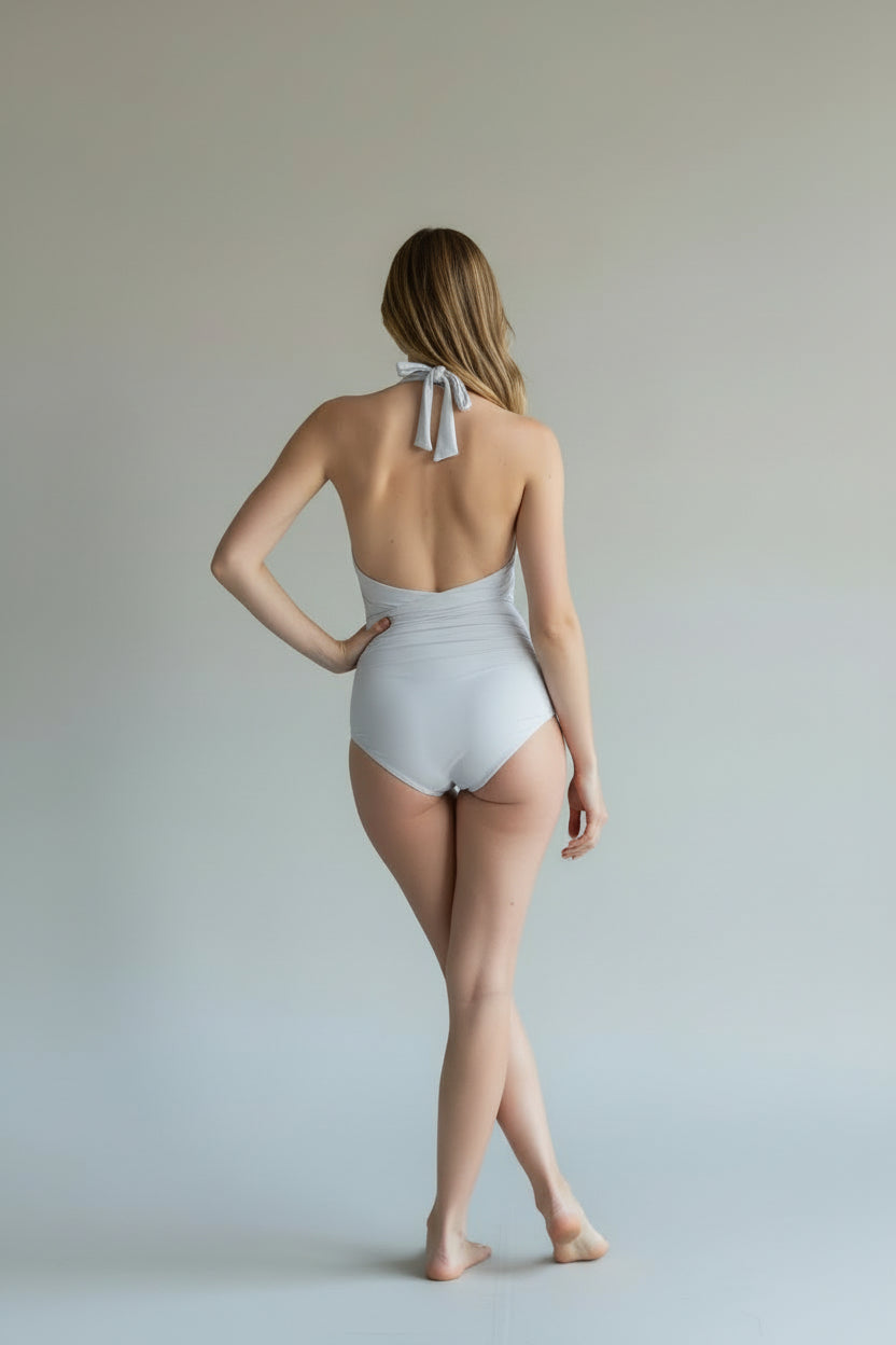 Marilyn Halter One Piece White BMS111-318