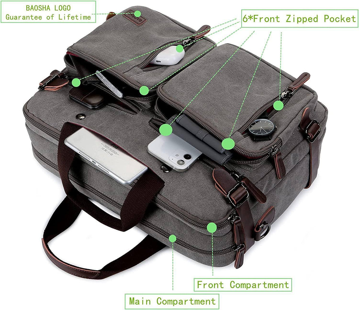 Men's Canvas Messenger Bag – Structured Office Carry