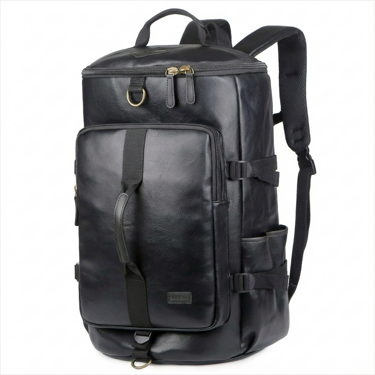 Men's Vegan Leather Duffel Bag – Convertible 35L Travel
