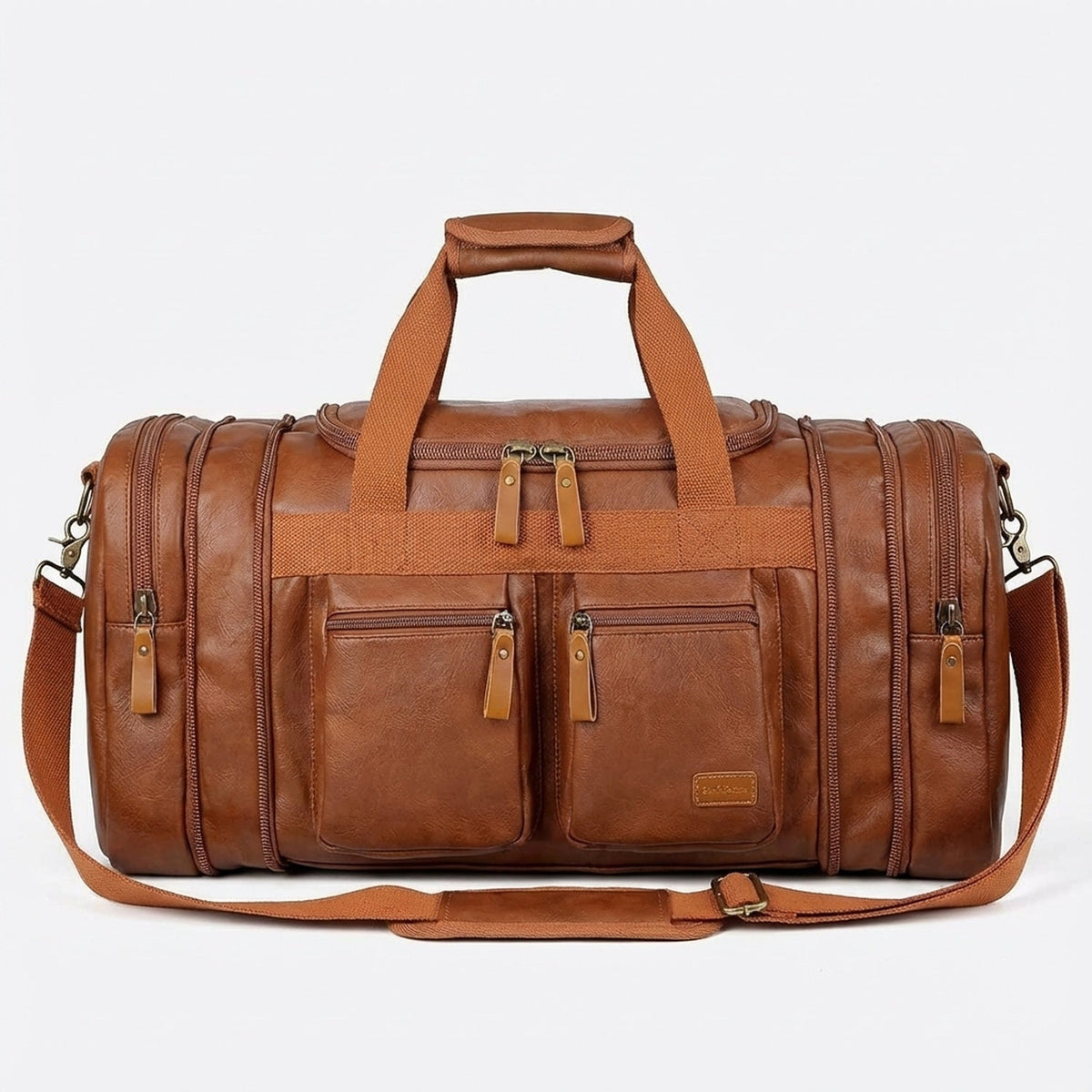 Men's Vegan Leather Duffel Bag – Organized Travel Carry