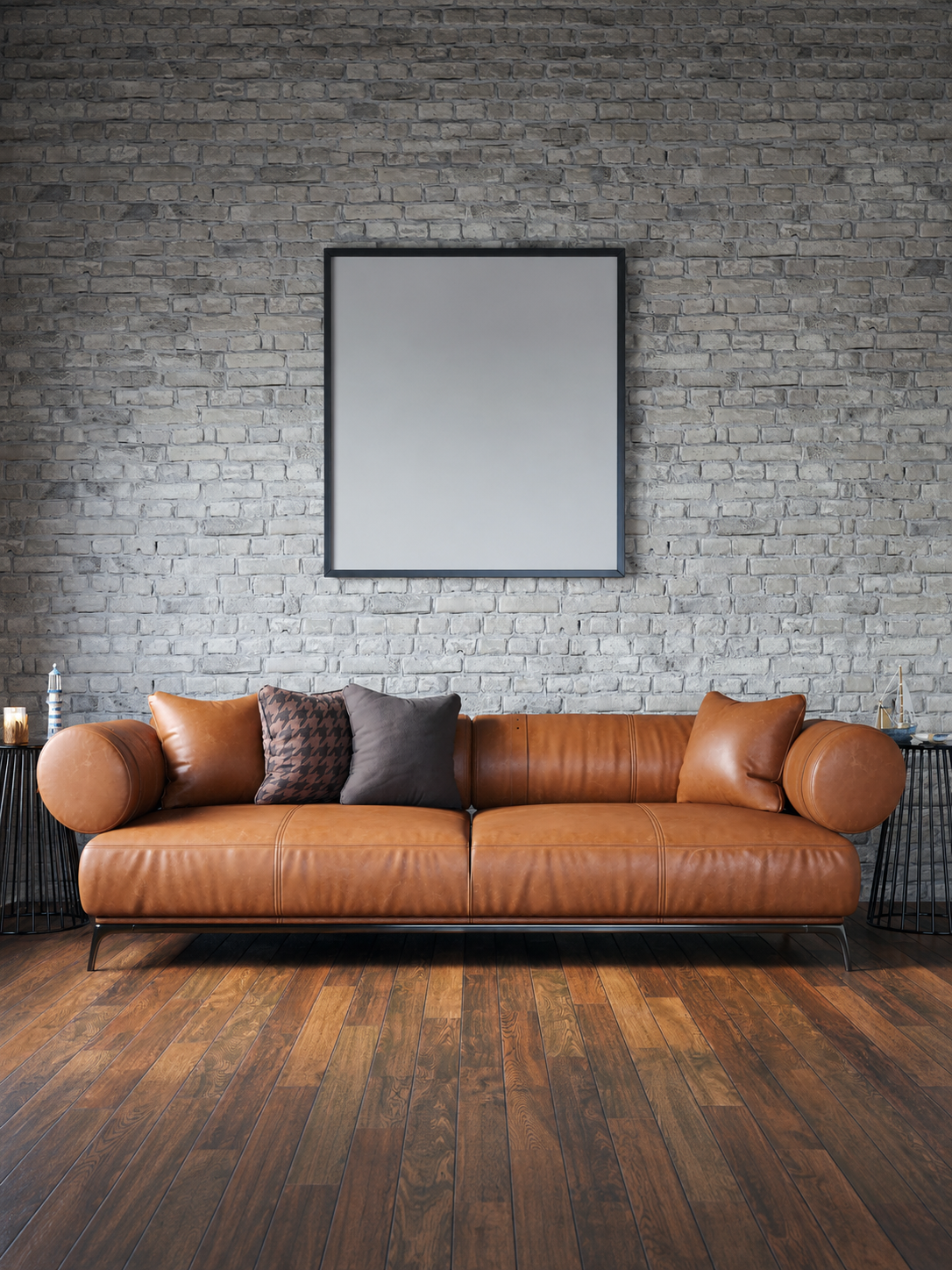 Modern 3-Seater Leather Sofa