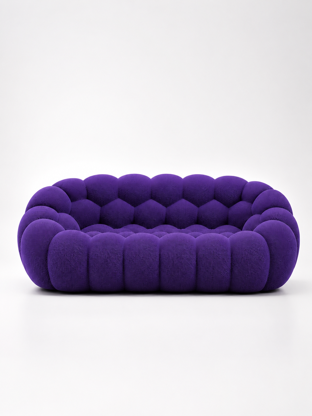 Modern Bubble Tufted Purple Sofa