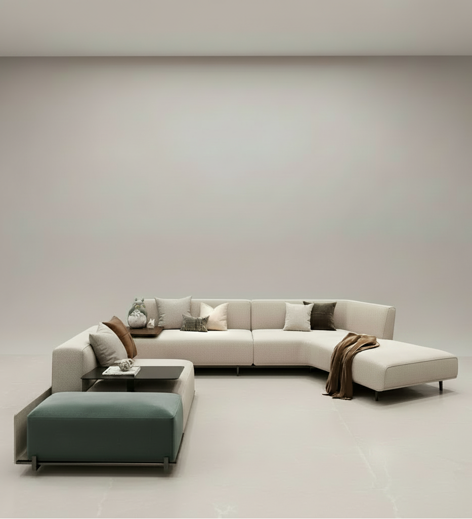 Modern Curved Sectional Sofa