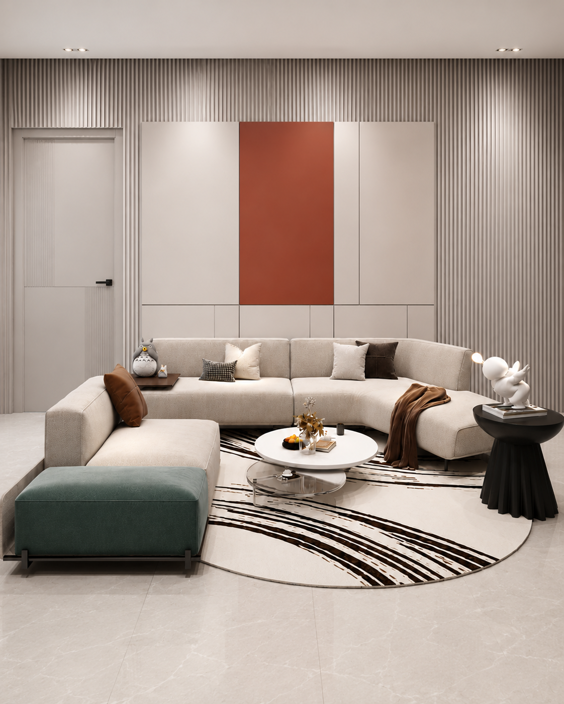 Modern Curved Sectional Sofa