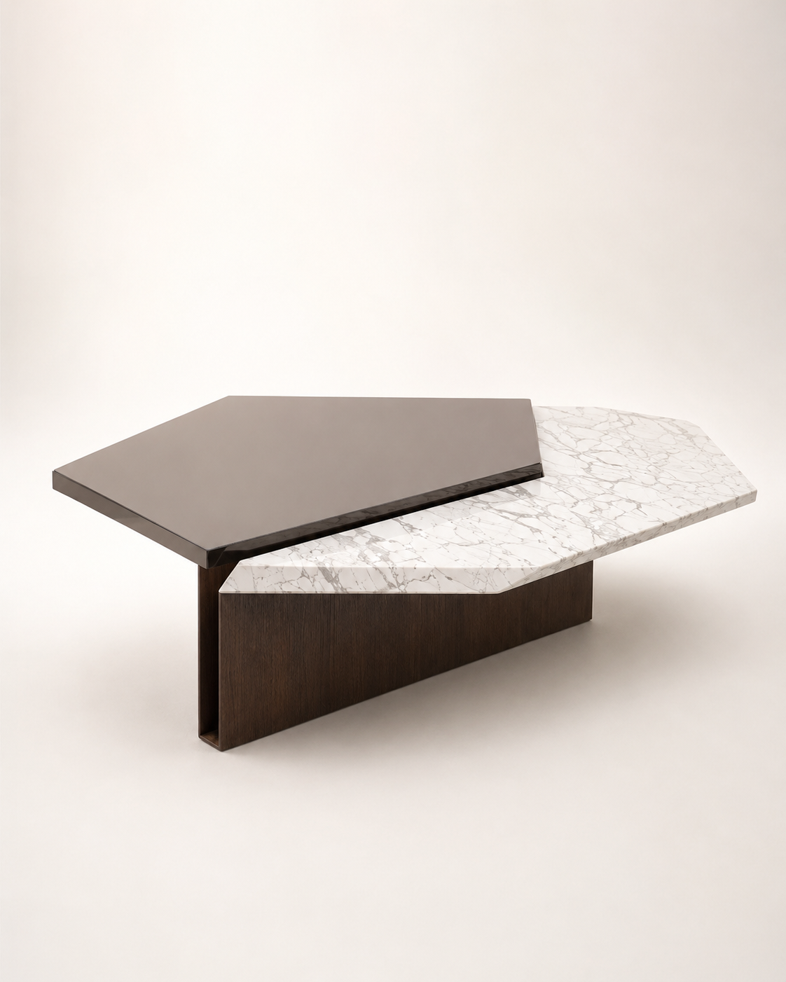 Modern Geometric Marble Coffee Table