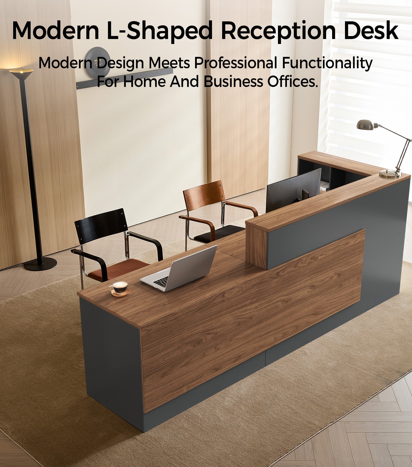 Modern L-Shaped Reception Desk