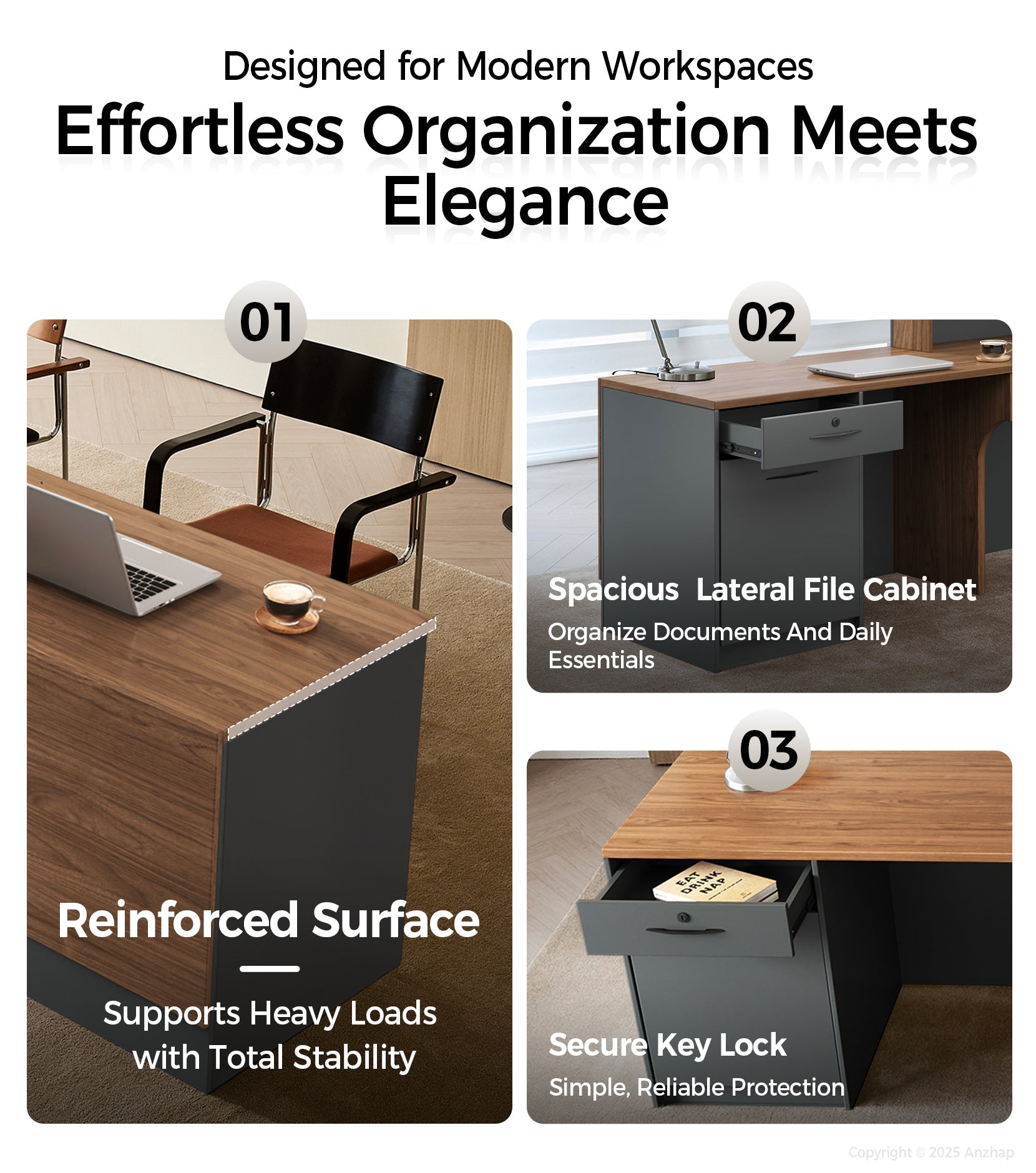 Modern L-Shaped Reception Desk