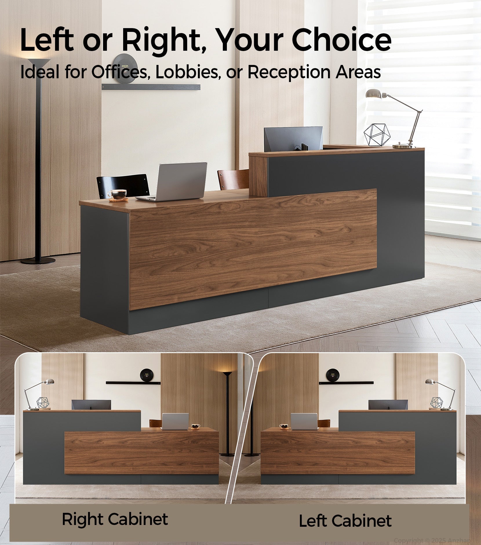 Modern L-Shaped Reception Desk