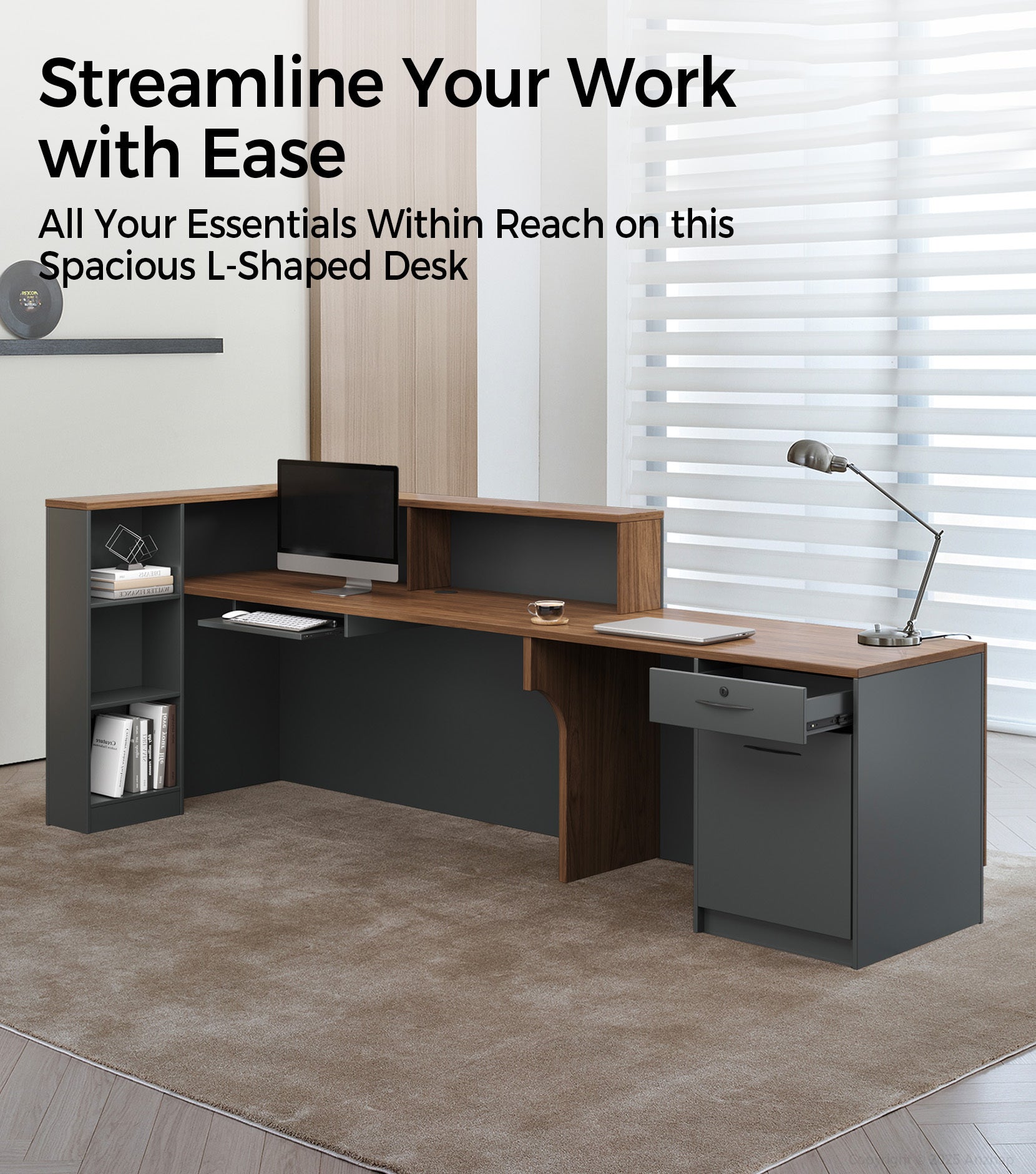 Modern L-Shaped Reception Desk