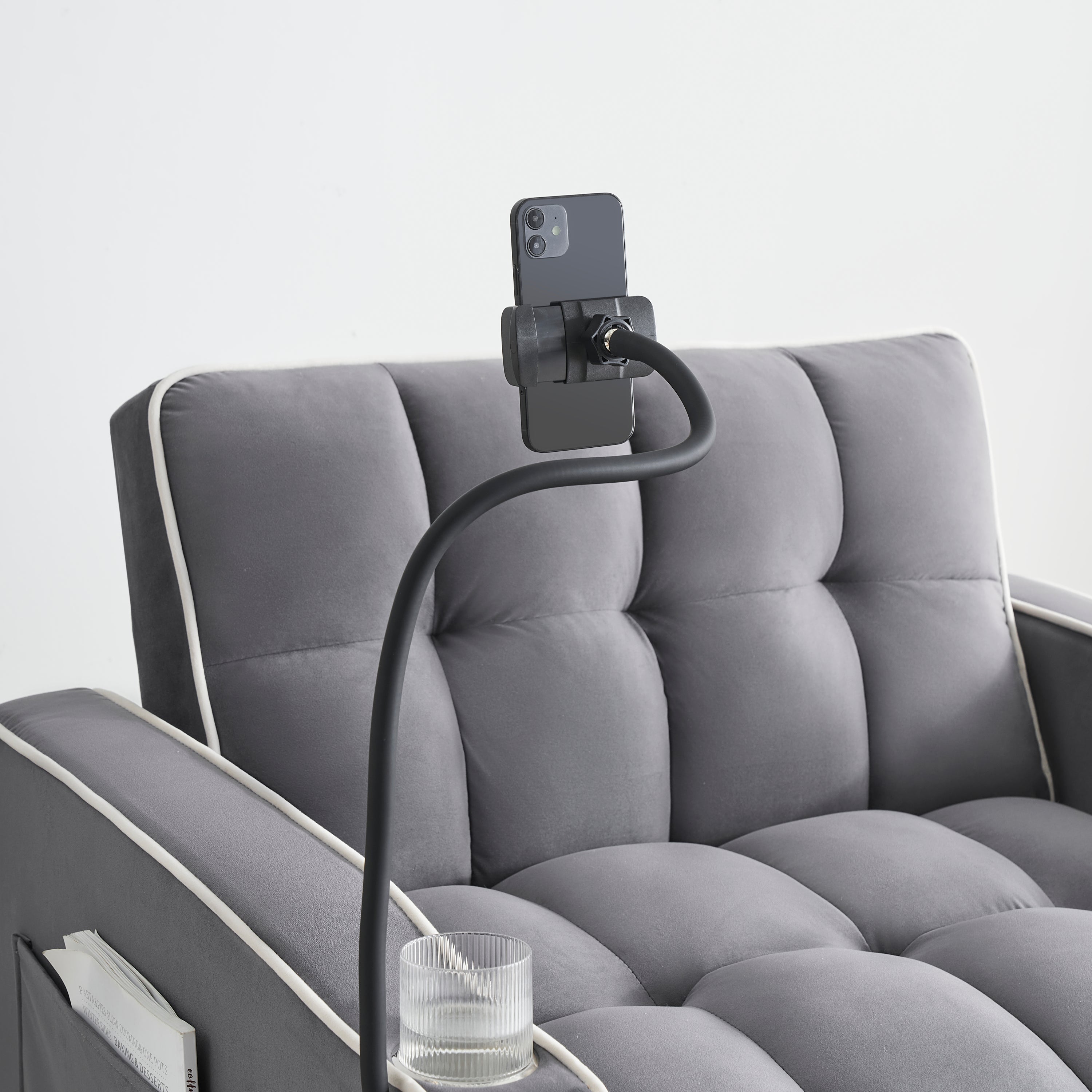 Modern Velvet Convertible Sofa Bed