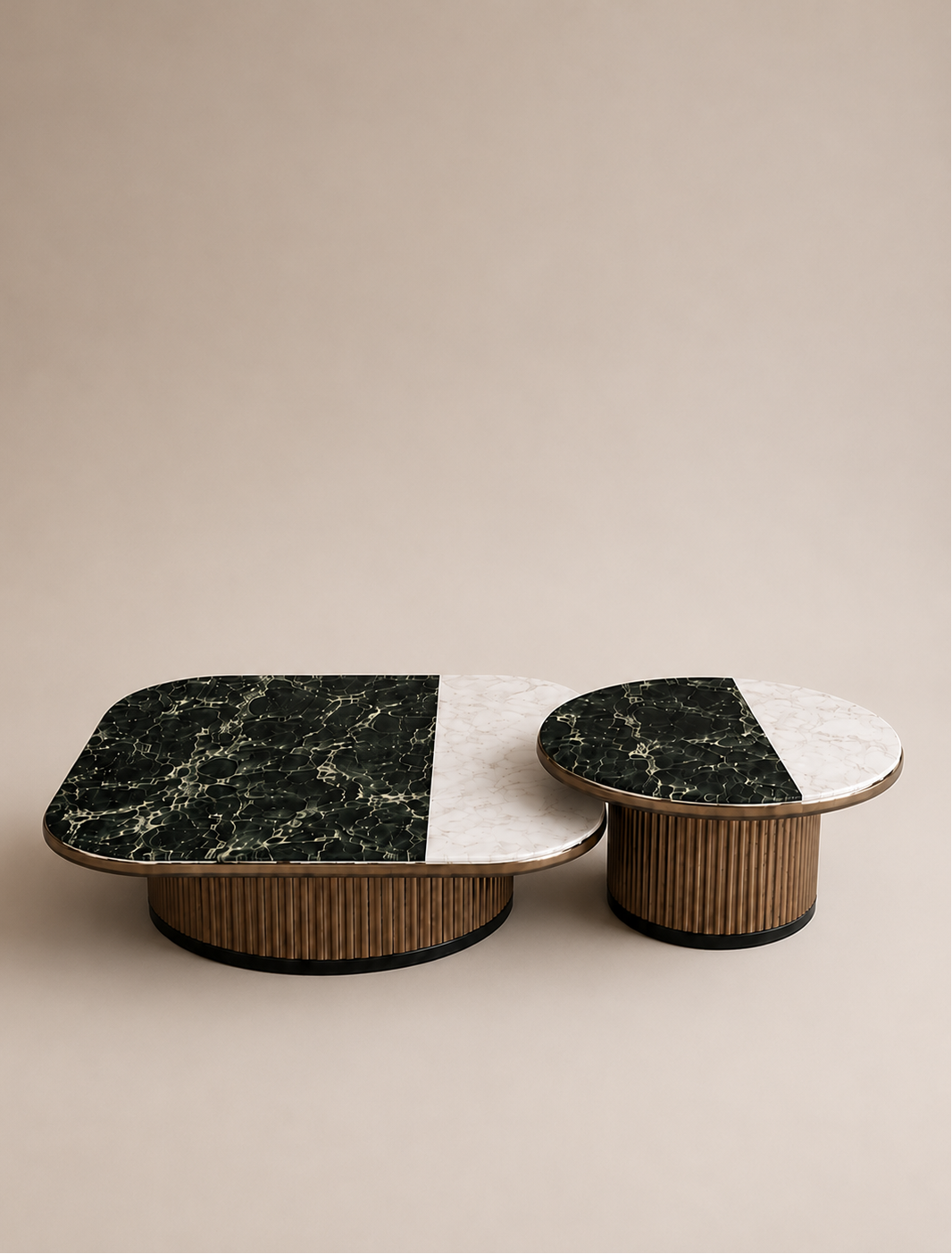 Monaco Marble Nesting Coffee Table Set