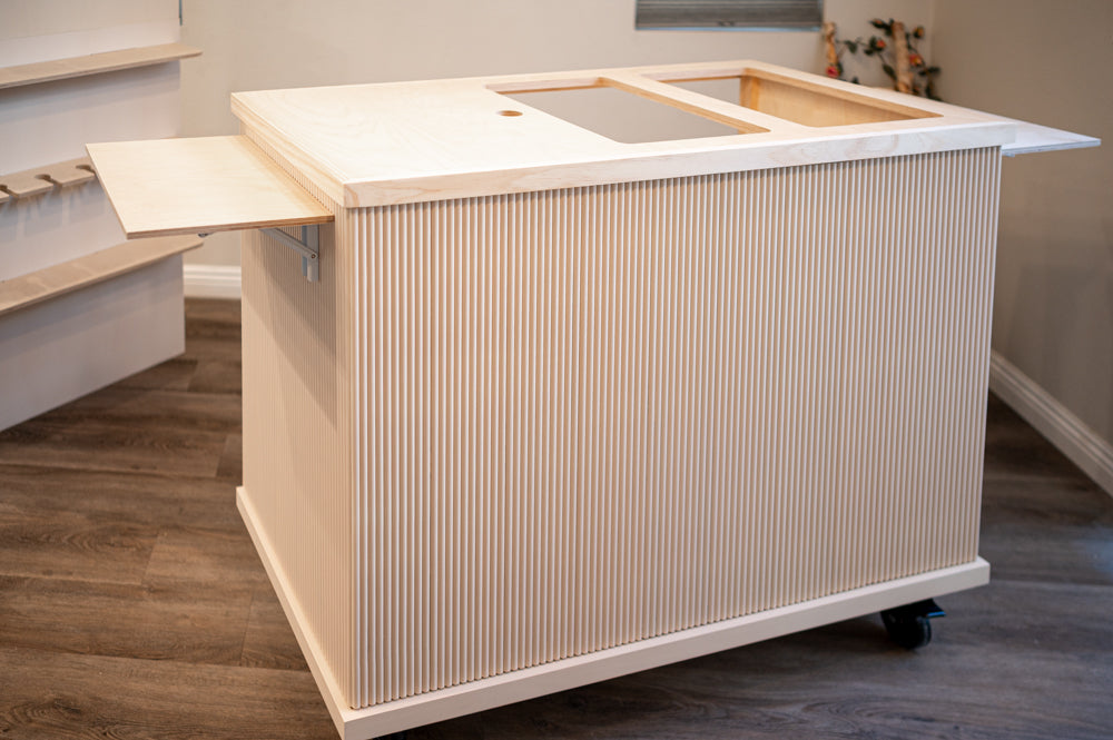 Narrow Fluted Mobile Cart