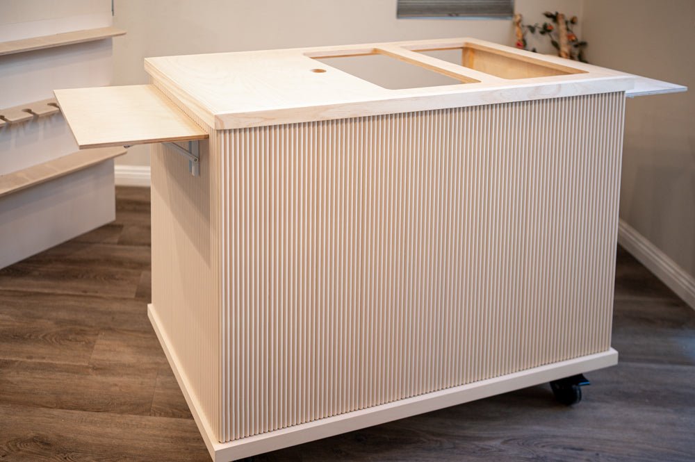 Narrow Fluted Mobile Cart