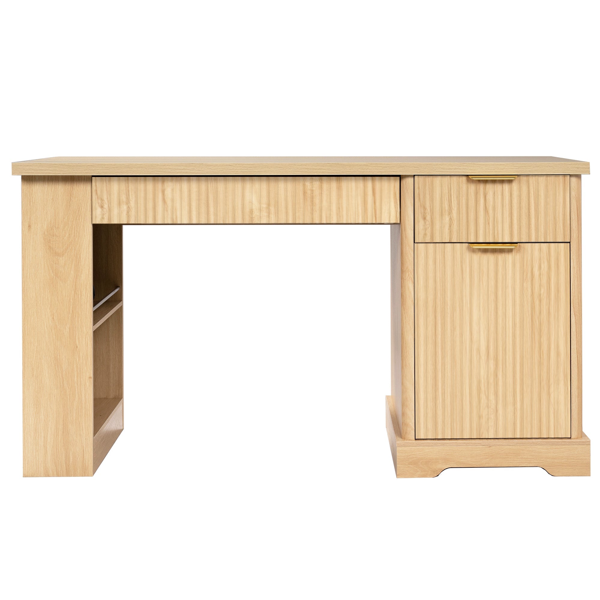 Oakridge Fluted Home Office Desk with Charging Station