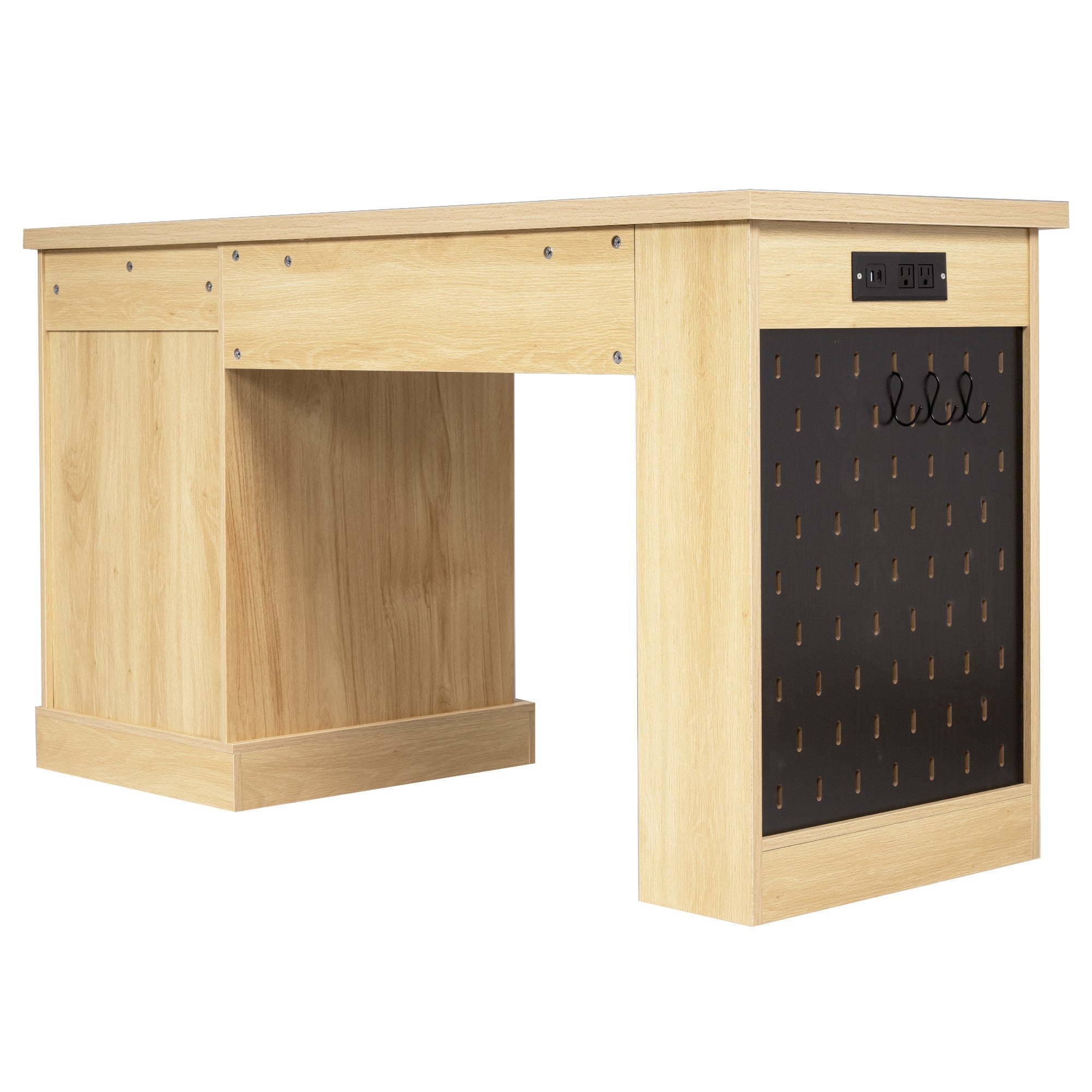 Oakridge Fluted Home Office Desk with Charging Station