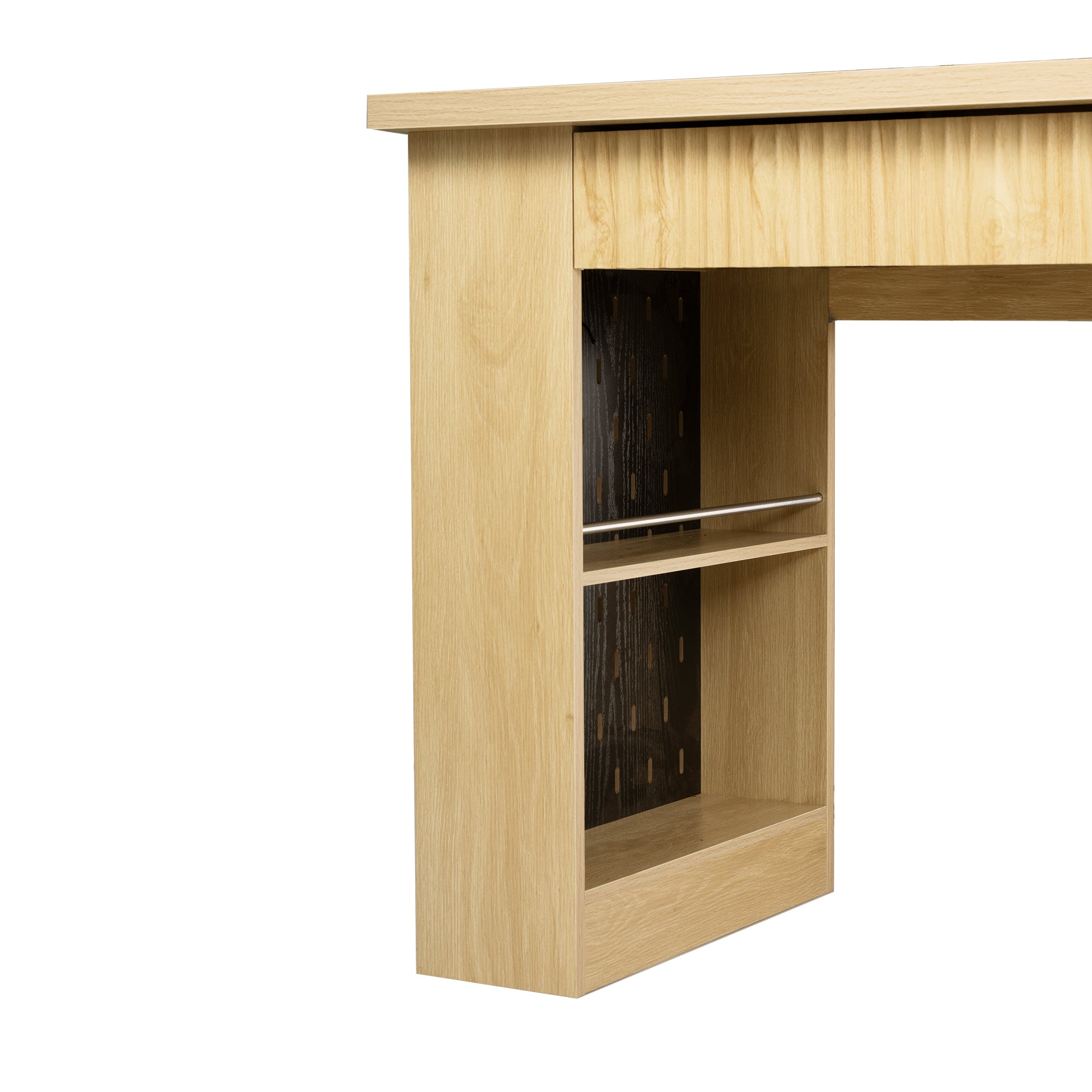 Oakridge Fluted Home Office Desk with Charging Station