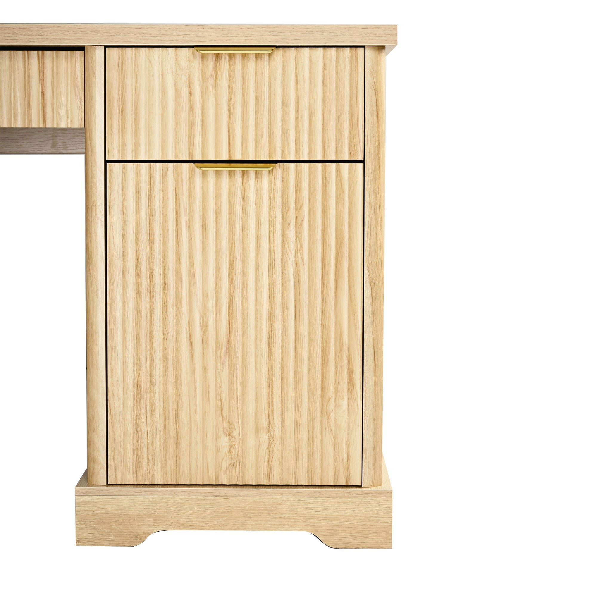Oakridge Fluted Home Office Desk with Charging Station