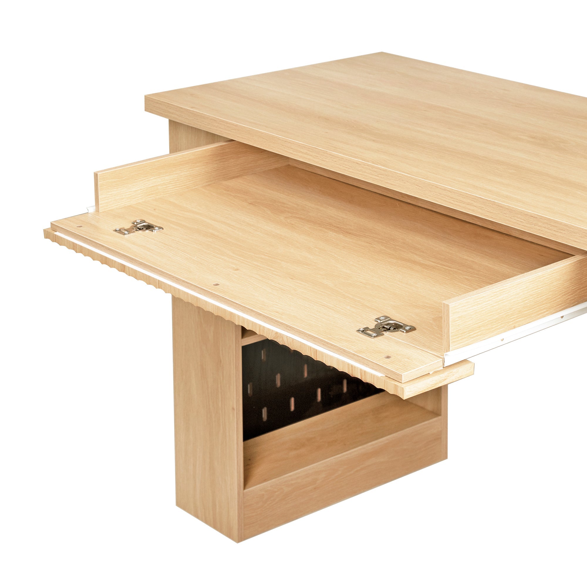 Oakridge Fluted Home Office Desk with Charging Station