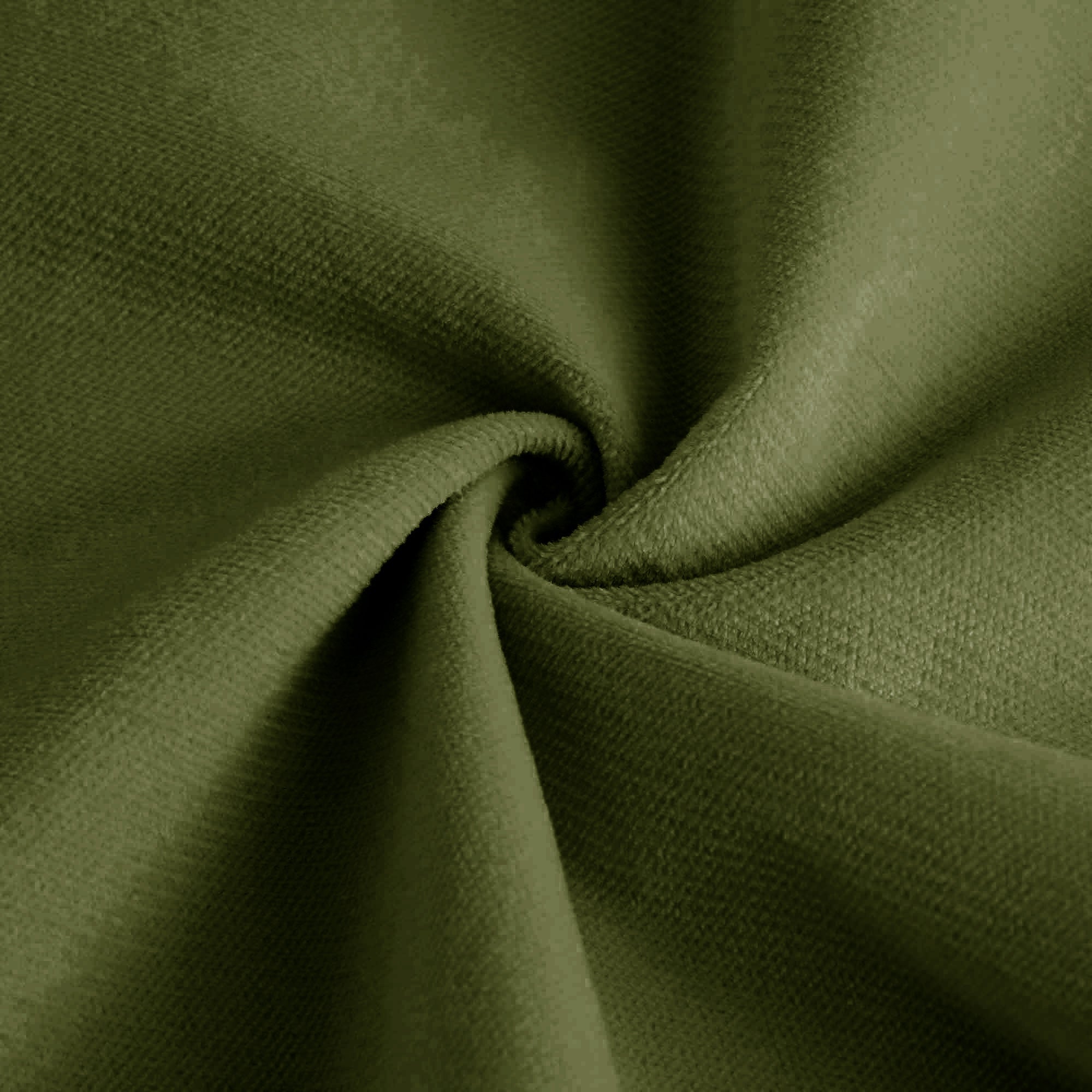 Olive Green Velvet Loveseat Sofa with Cloud Cushions & Bolster Armrests