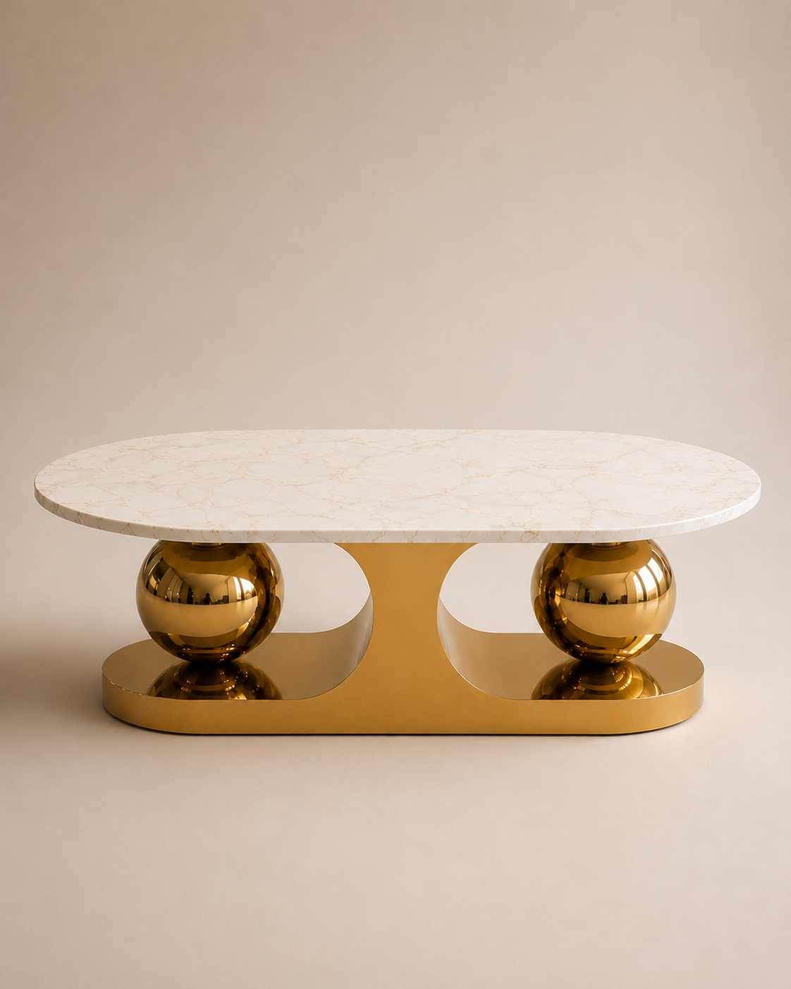 Orbital Marble & Steel Coffee Table