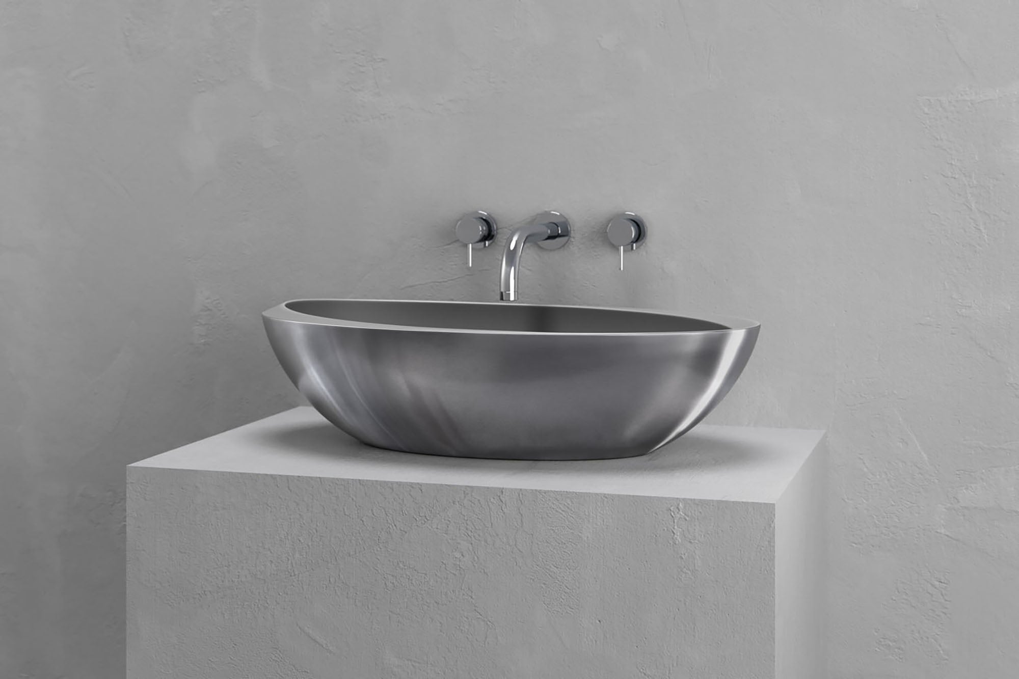Oval vessel sink