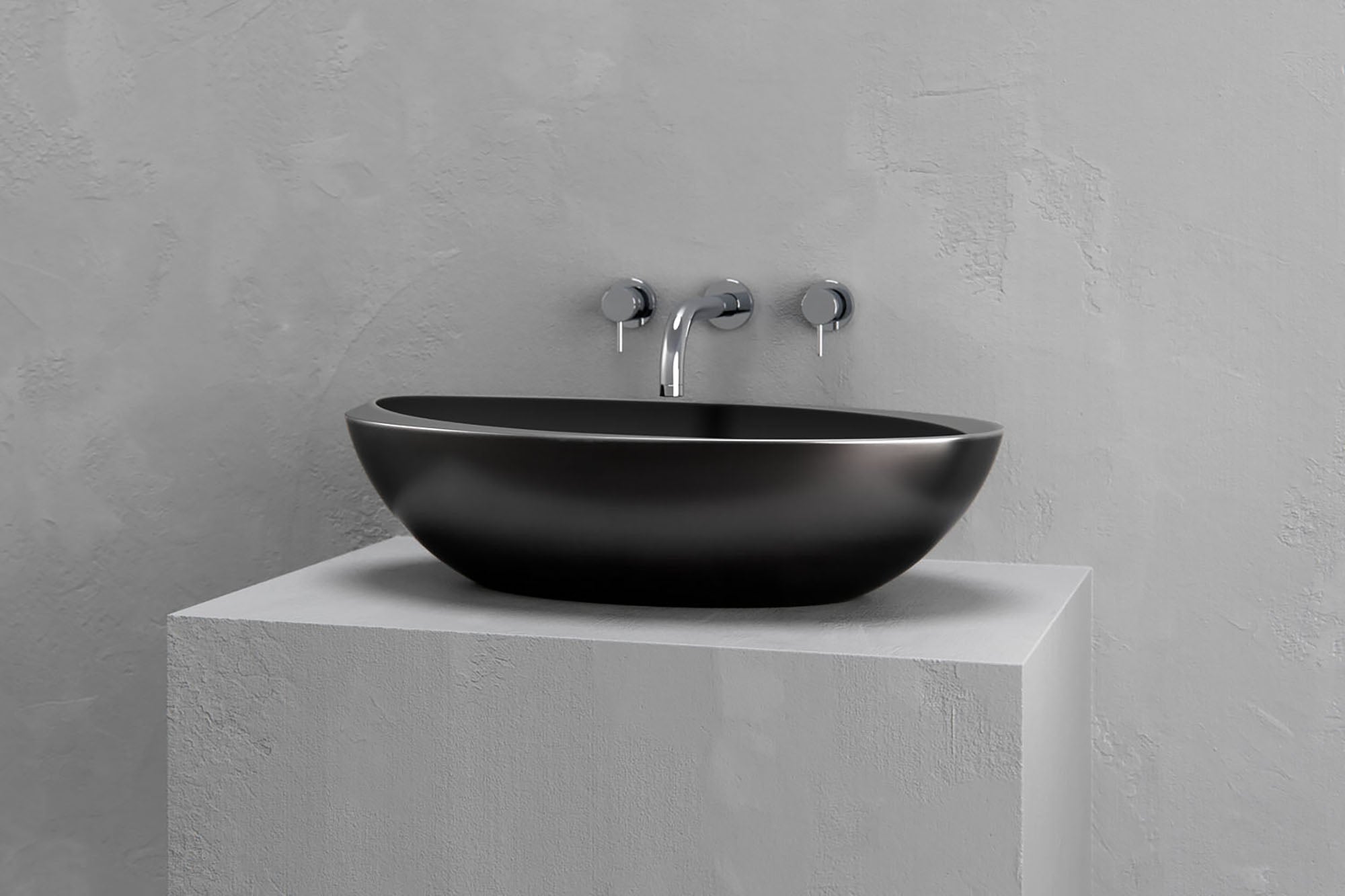 Oval vessel sink