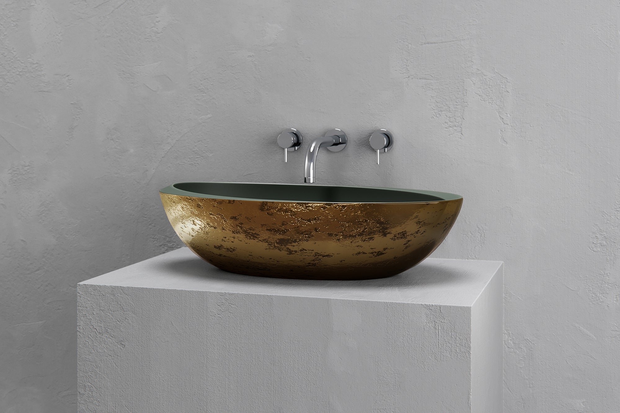 Oval vessel sink
